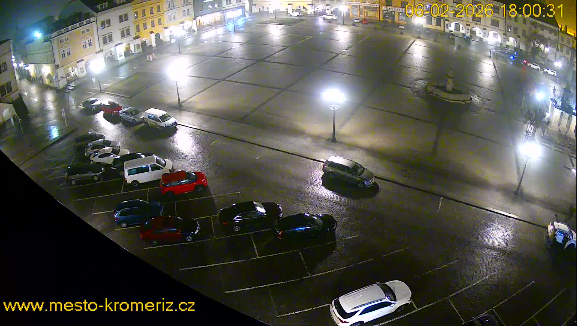 Kroměříž , (Velké náměstí ) Great Square East View Live Cam - Kromeriz, Zlin, Czechia