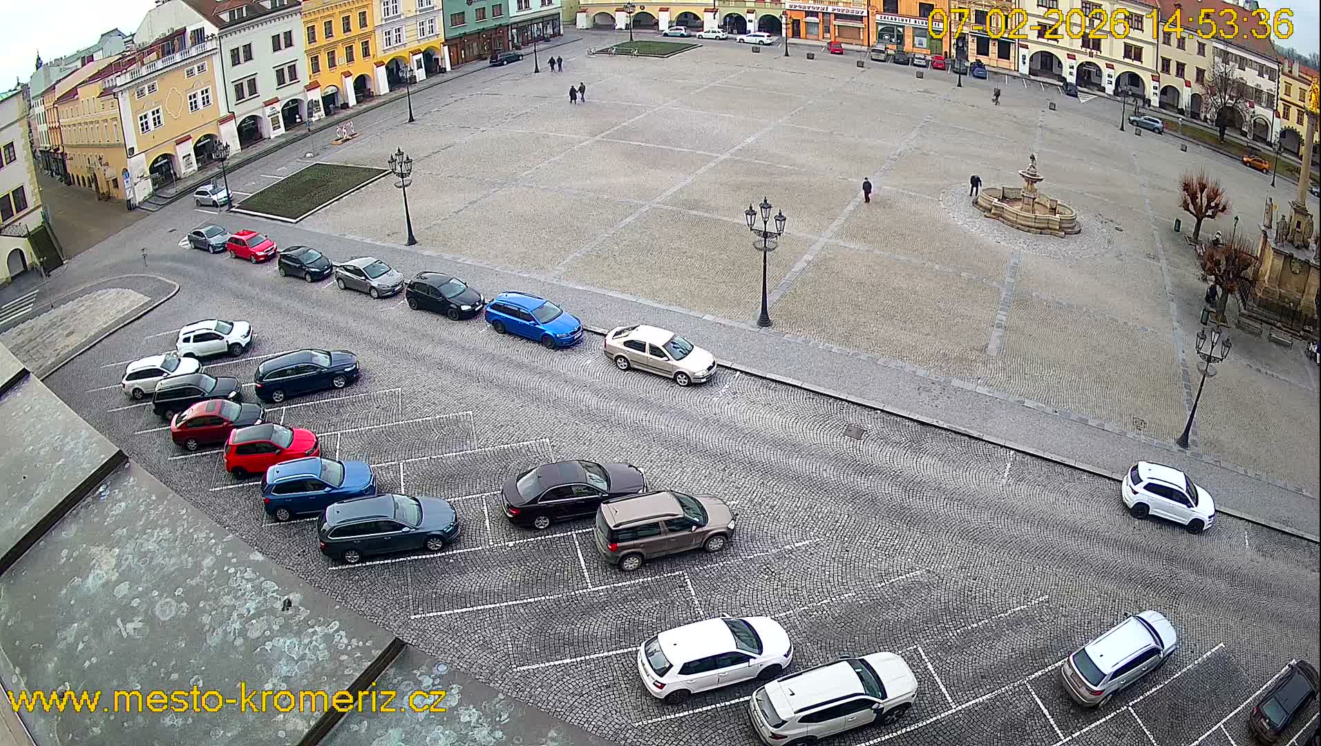 Kroměříž , (Velké náměstí ) Great Square East View Live Cam - Kromeriz, Zlin, Czechia