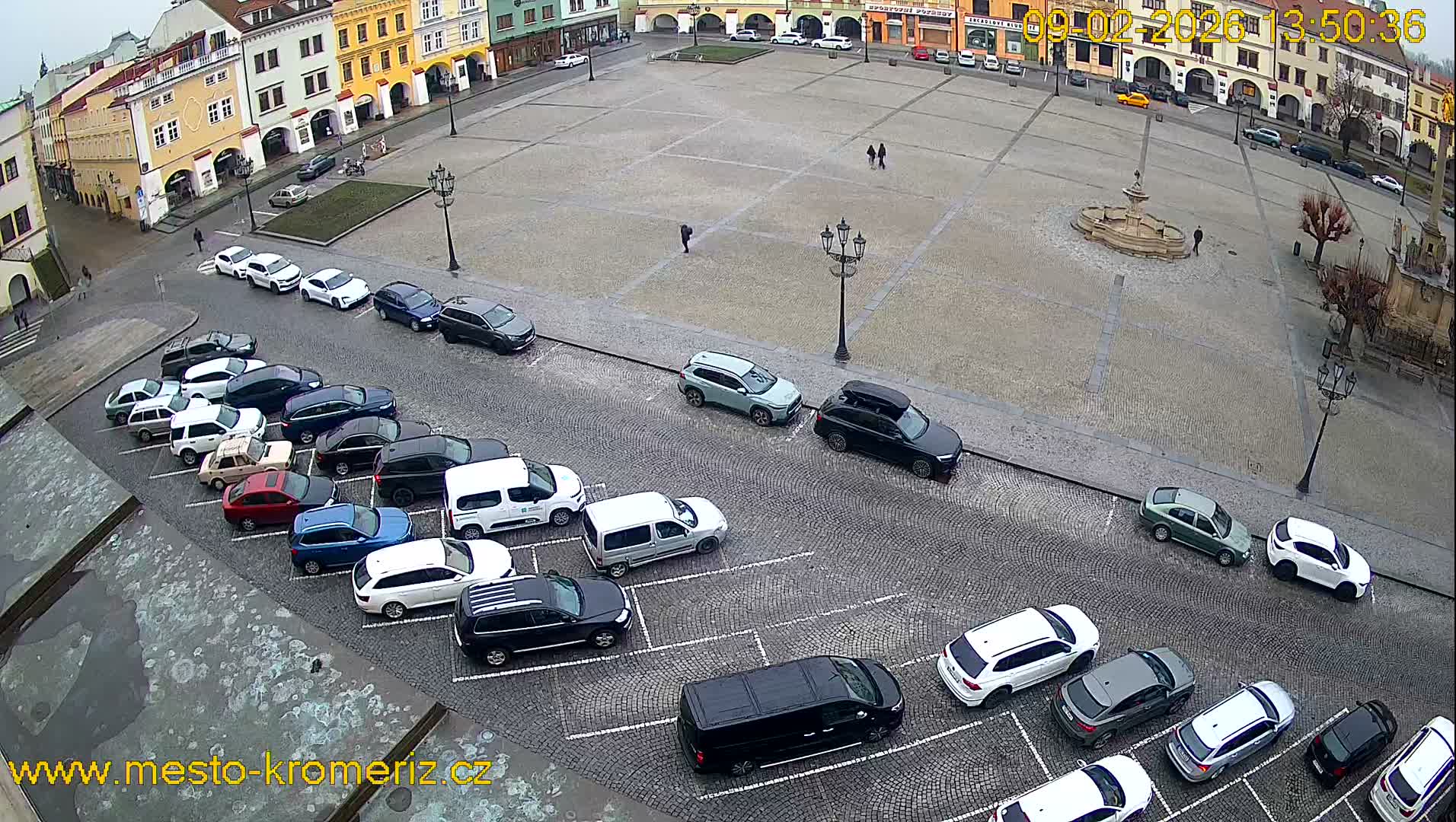 Kroměříž , (Velké náměstí ) Great Square East View Live Cam - Kromeriz, Zlin, Czechia