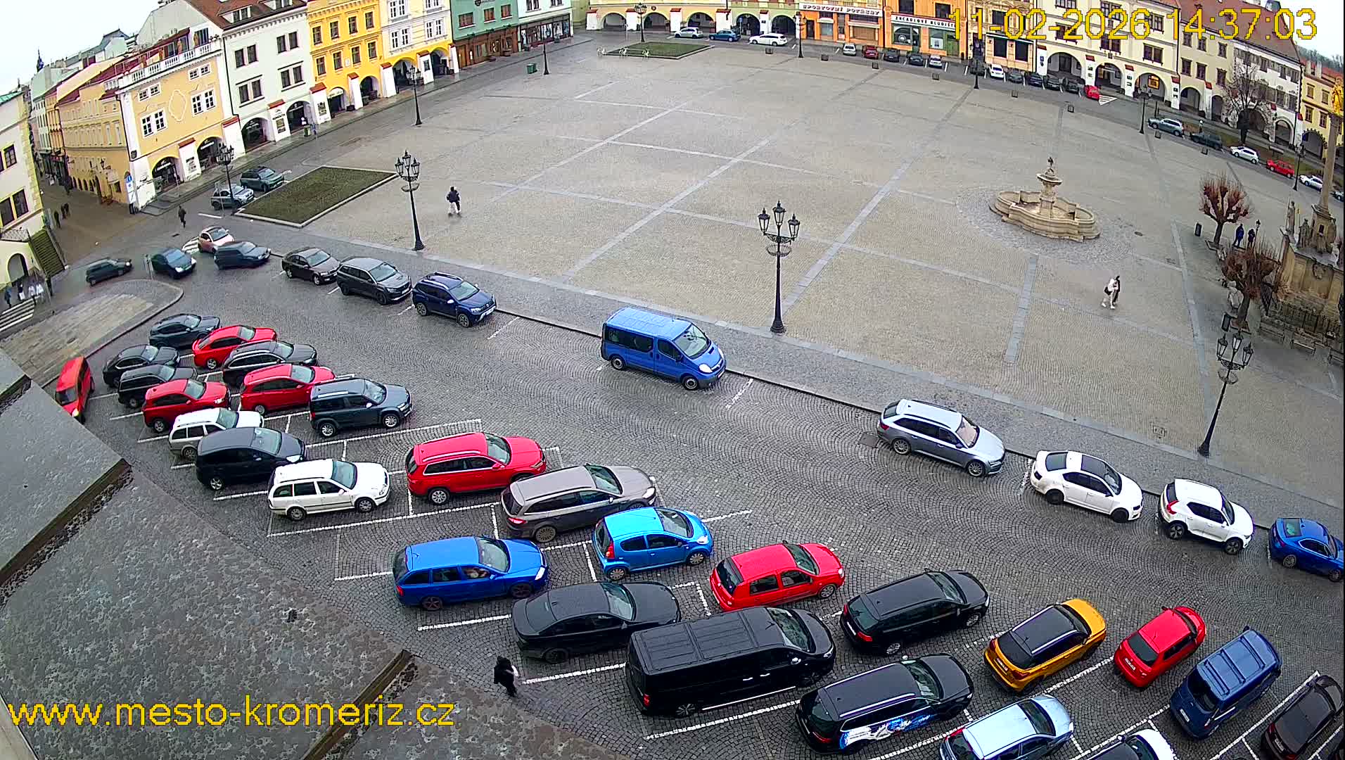 Kroměříž , (Velké náměstí ) Great Square East View Live Cam - Kromeriz, Zlin, Czechia