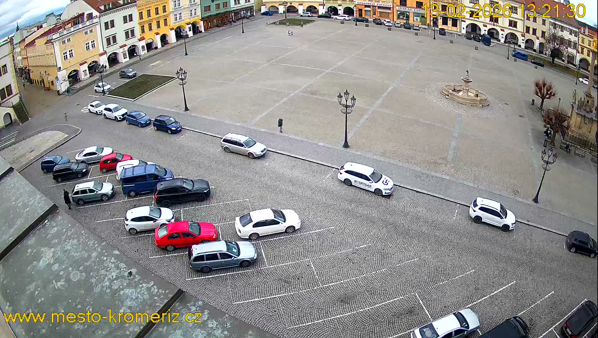 Kroměříž , (Velké náměstí ) Great Square East View Live Cam - Kromeriz, Zlin, Czechia