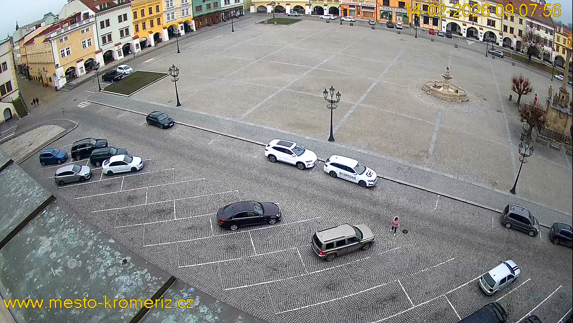 Kroměříž , (Velké náměstí ) Great Square East View Live Cam - Kromeriz, Zlin, Czechia