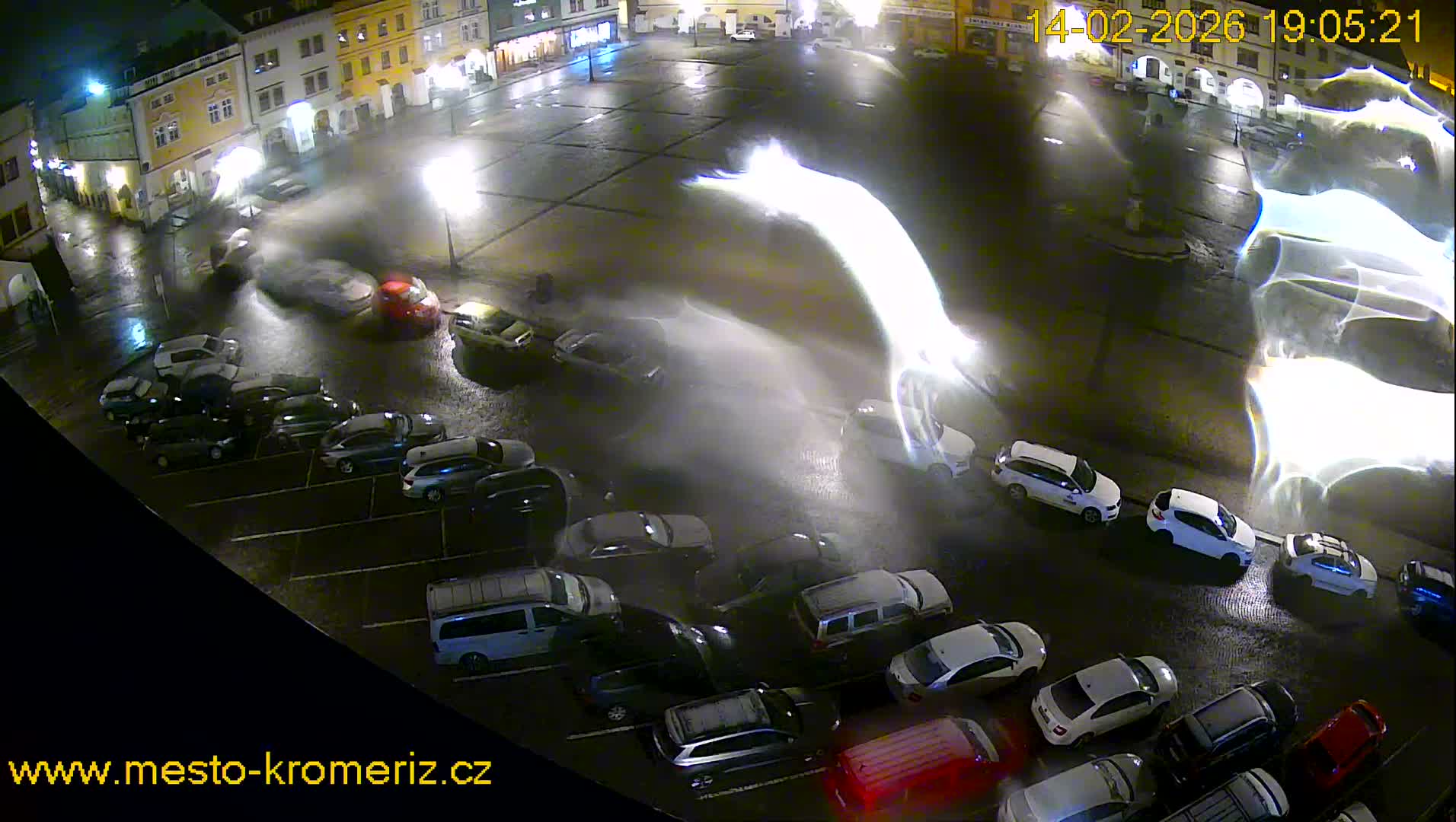 Kroměříž , (Velké náměstí ) Great Square East View Live Cam - Kromeriz, Zlin, Czechia