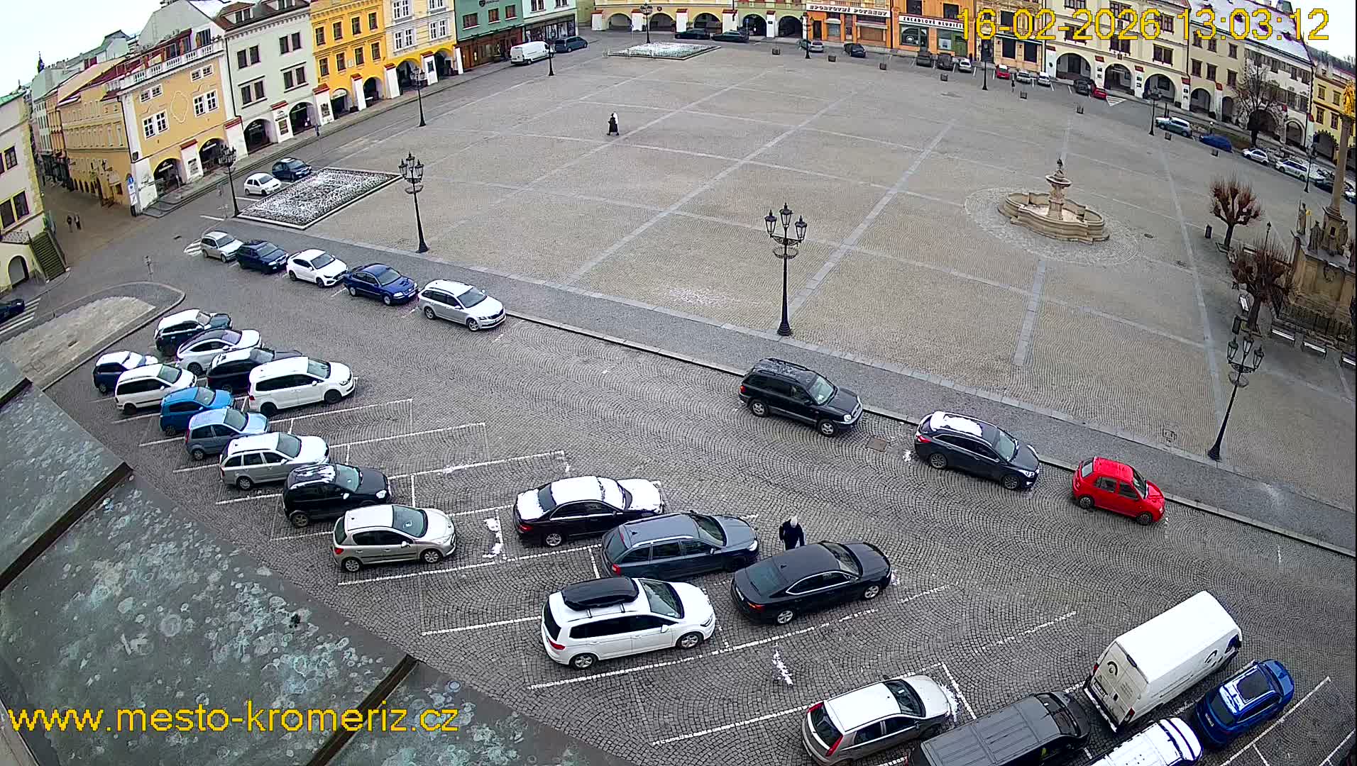 Kroměříž , (Velké náměstí ) Great Square East View Live Cam - Kromeriz, Zlin, Czechia