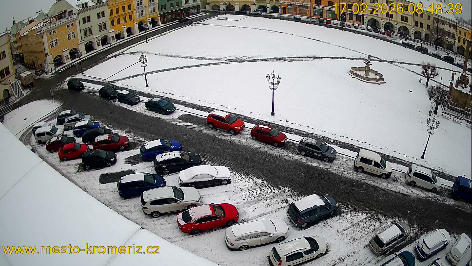 Kroměříž , (Velké náměstí ) Great Square East View Live Cam - Kromeriz, Zlin, Czechia