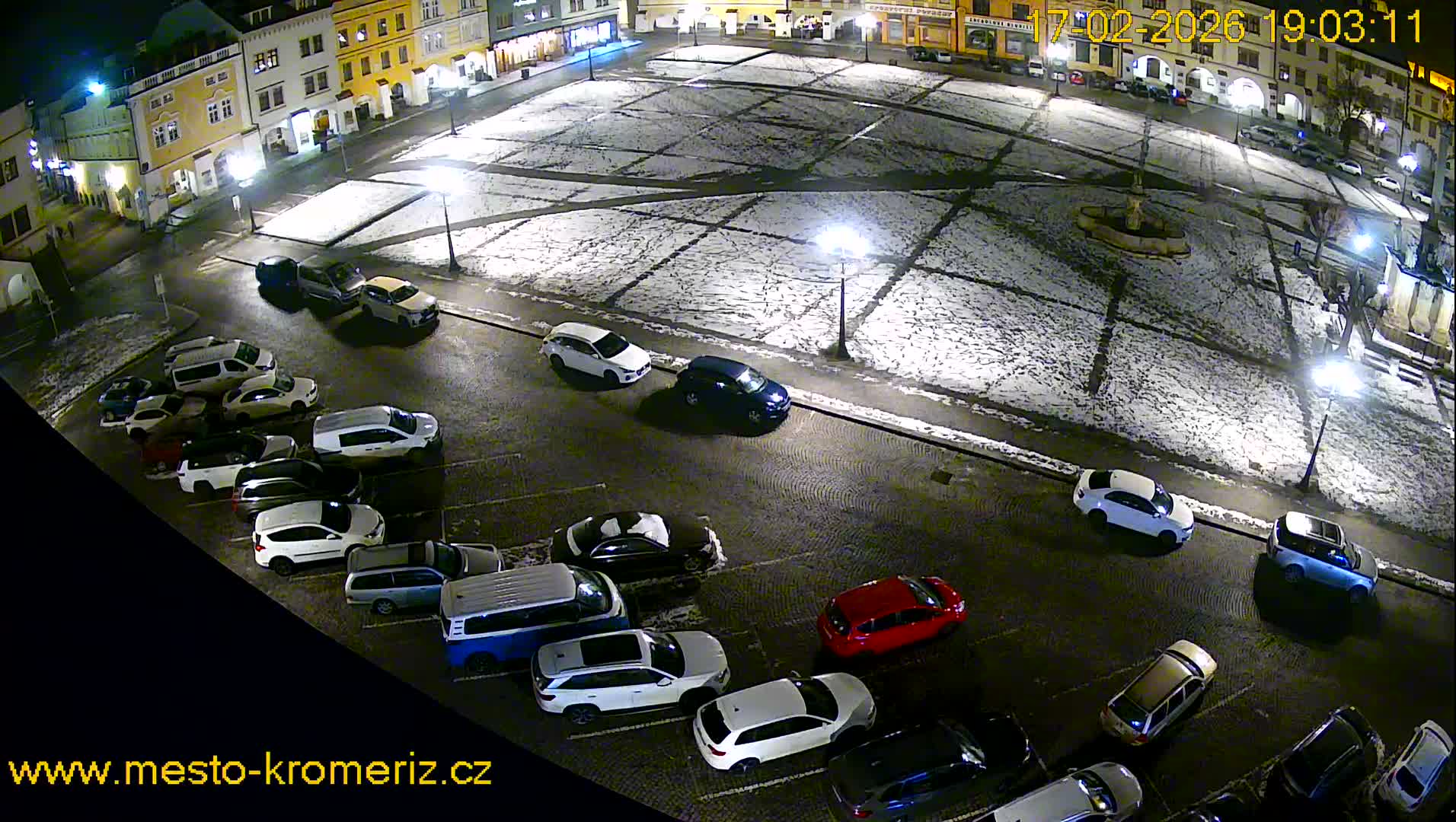 Kroměříž , (Velké náměstí ) Great Square East View Live Cam - Kromeriz, Zlin, Czechia