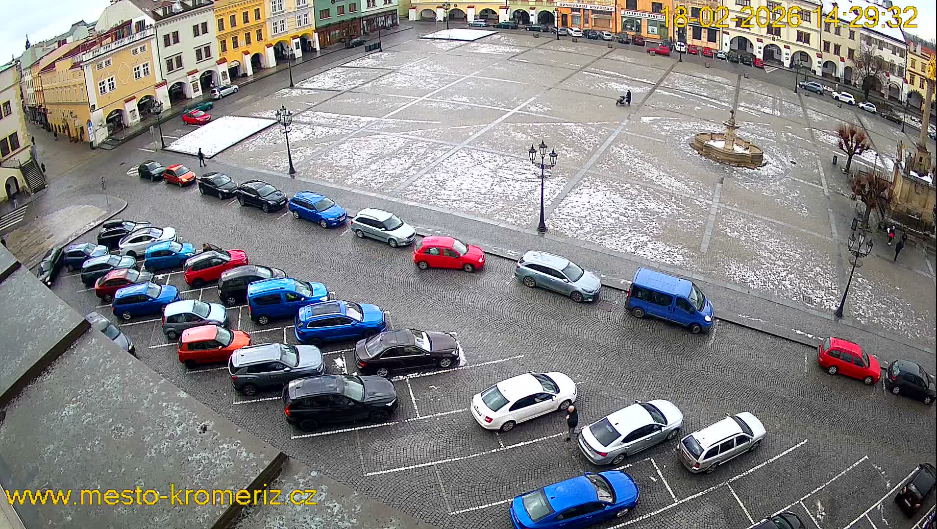 Kroměříž , (Velké náměstí ) Great Square East View Live Cam - Kromeriz, Zlin, Czechia