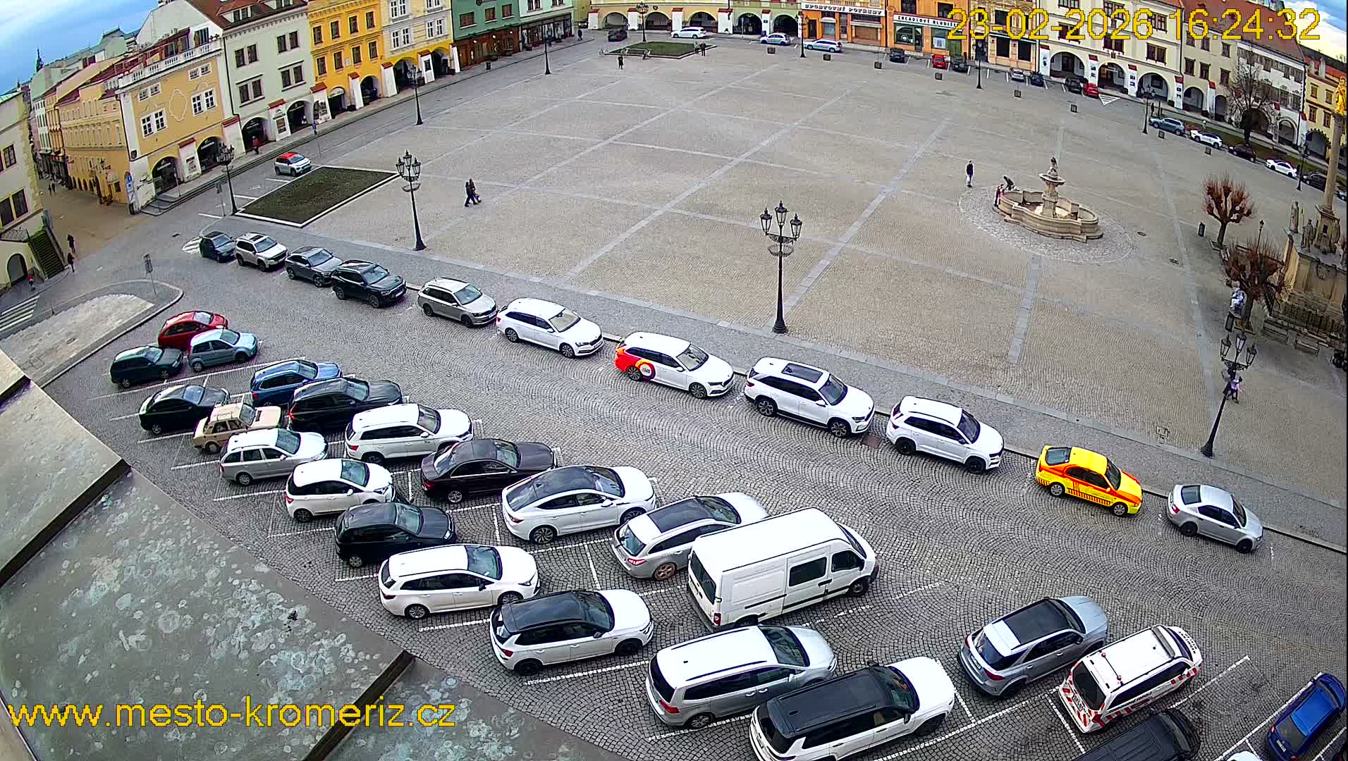Kroměříž , (Velké náměstí ) Great Square East View Live Cam - Kromeriz, Zlin, Czechia