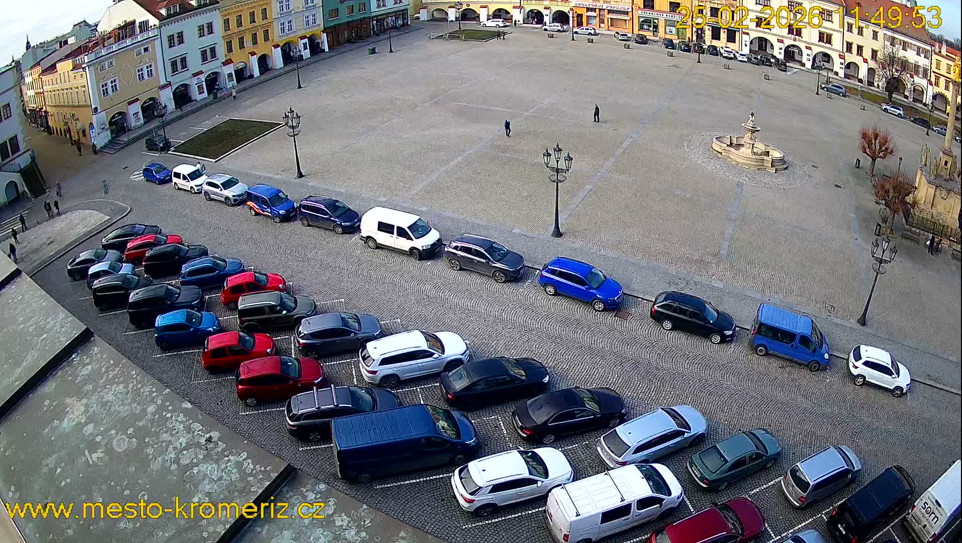 Kroměříž , (Velké náměstí ) Great Square East View Live Cam - Kromeriz, Zlin, Czechia