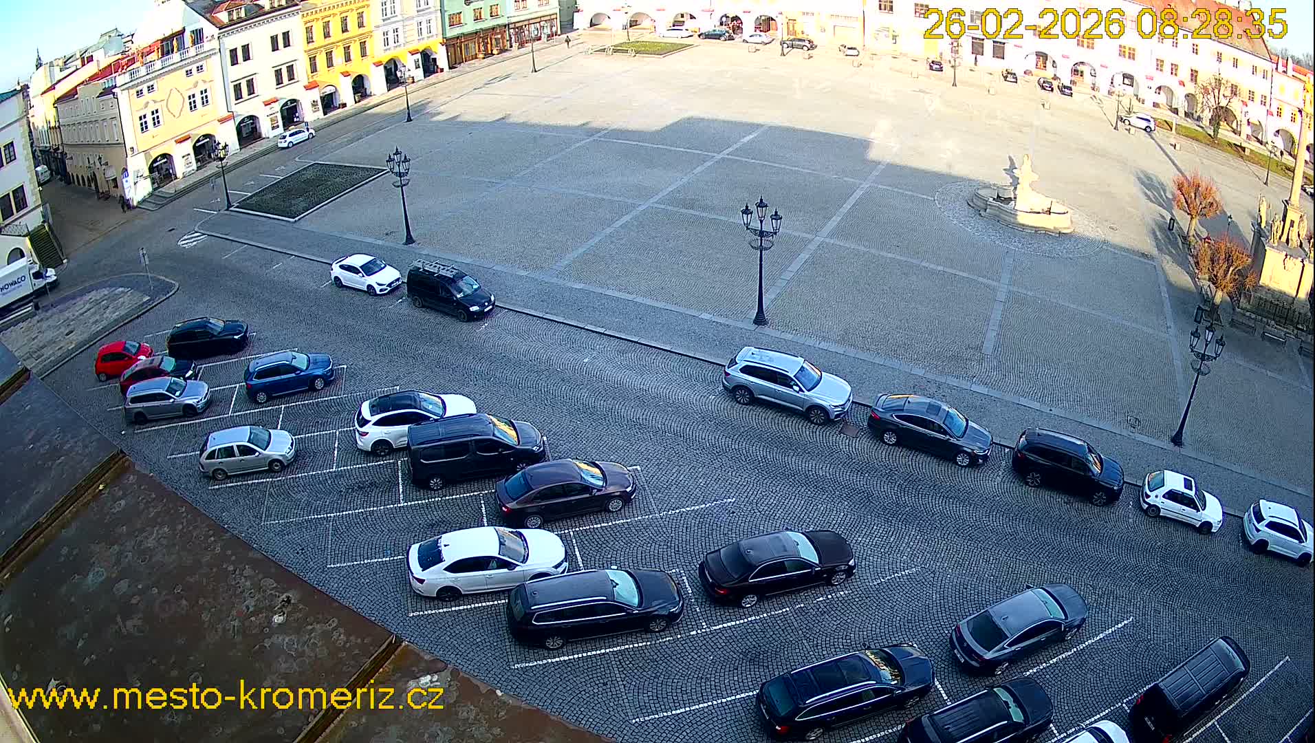 Kroměříž , (Velké náměstí ) Great Square East View Live Cam - Kromeriz, Zlin, Czechia