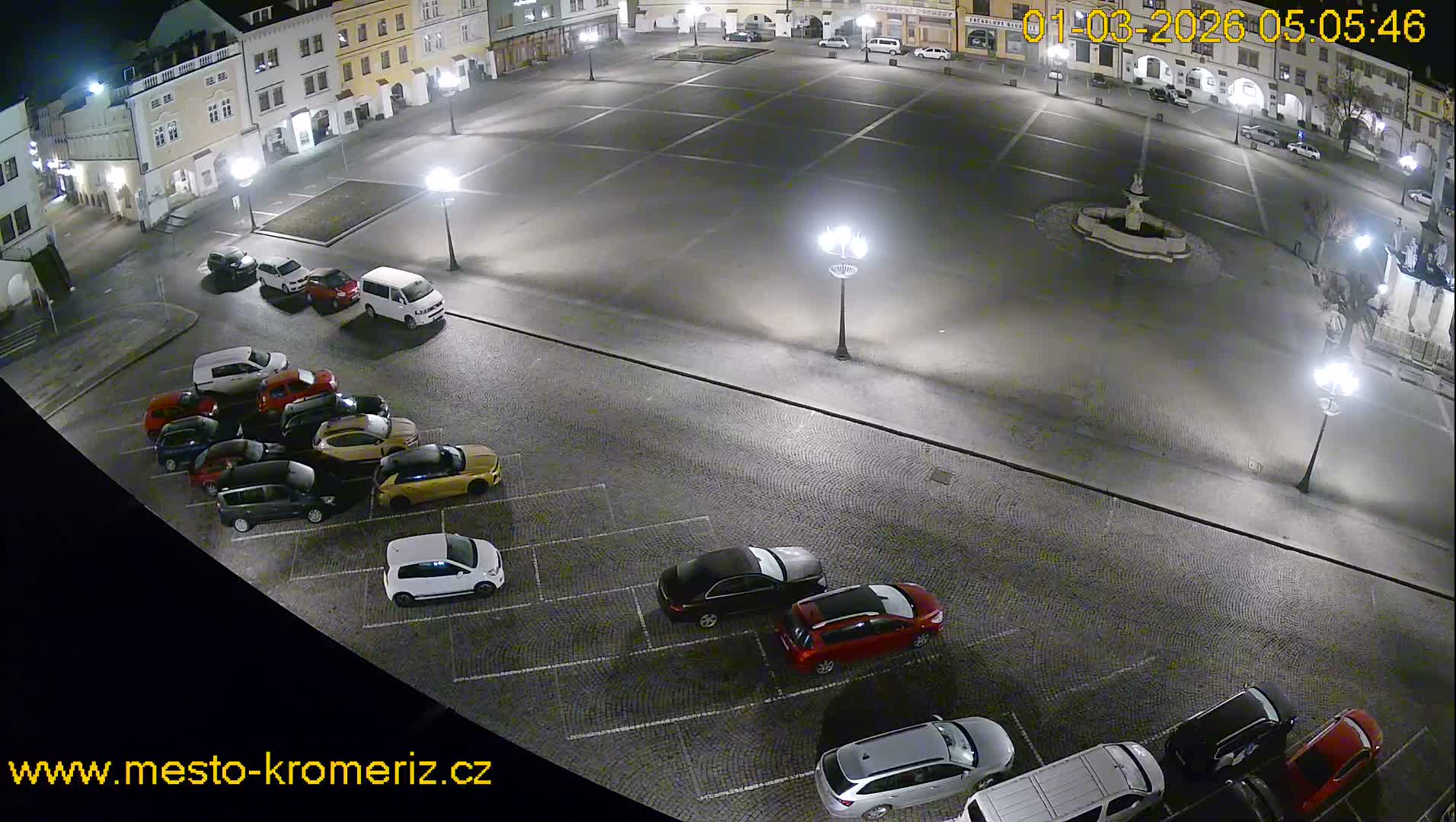 Kroměříž , (Velké náměstí ) Great Square East View Live Cam - Kromeriz, Zlin, Czechia