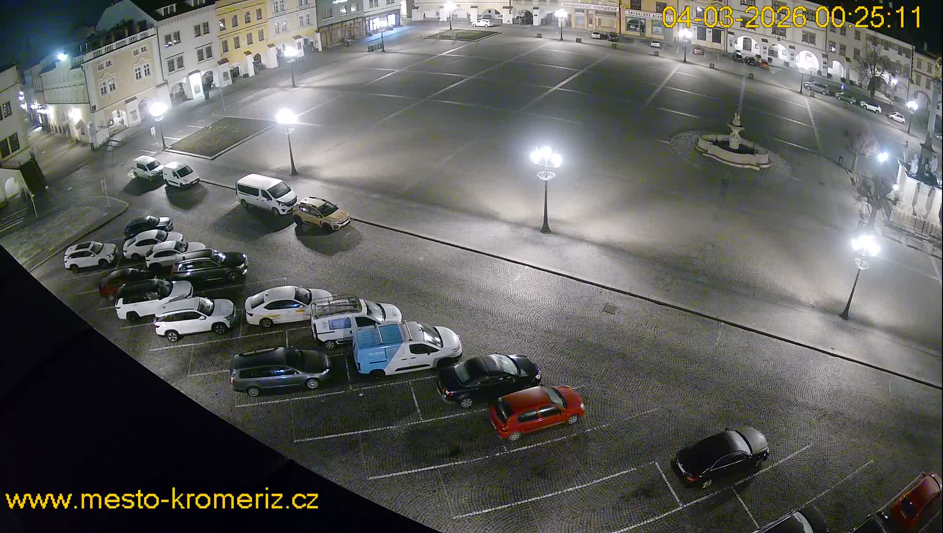Kroměříž , (Velké náměstí ) Great Square East View Live Cam - Kromeriz, Zlin, Czechia
