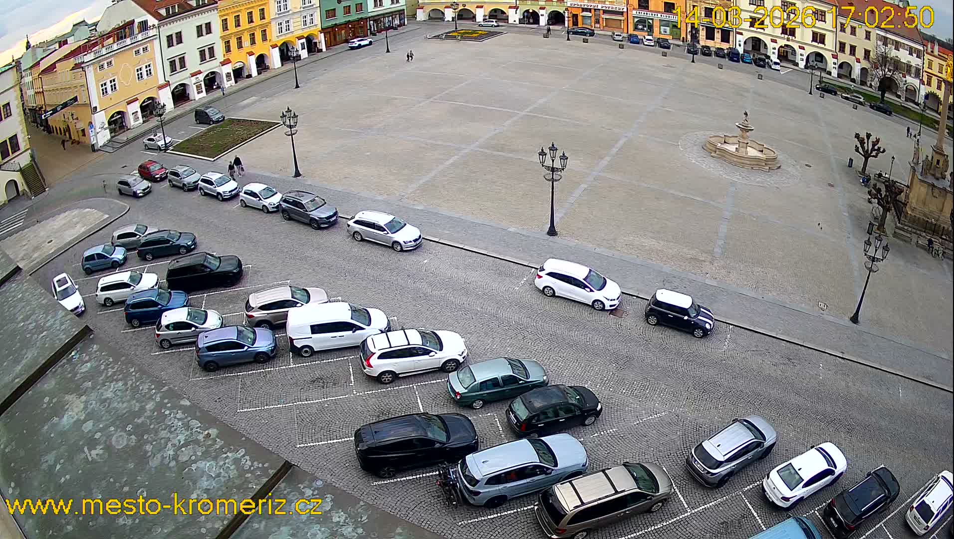 Kroměříž , (Velké náměstí ) Great Square East View Live Cam - Kromeriz, Zlin, Czechia