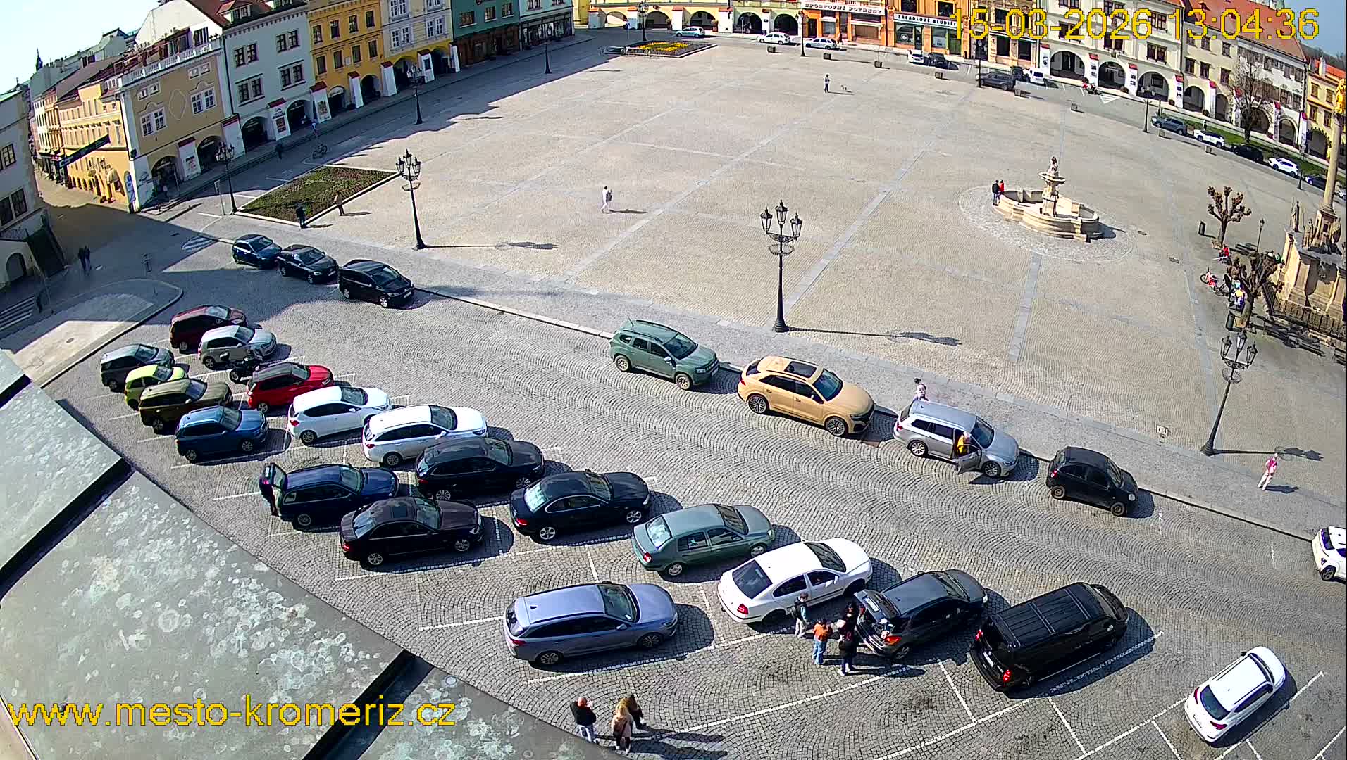Kroměříž , (Velké náměstí ) Great Square East View Live Cam - Kromeriz, Zlin, Czechia