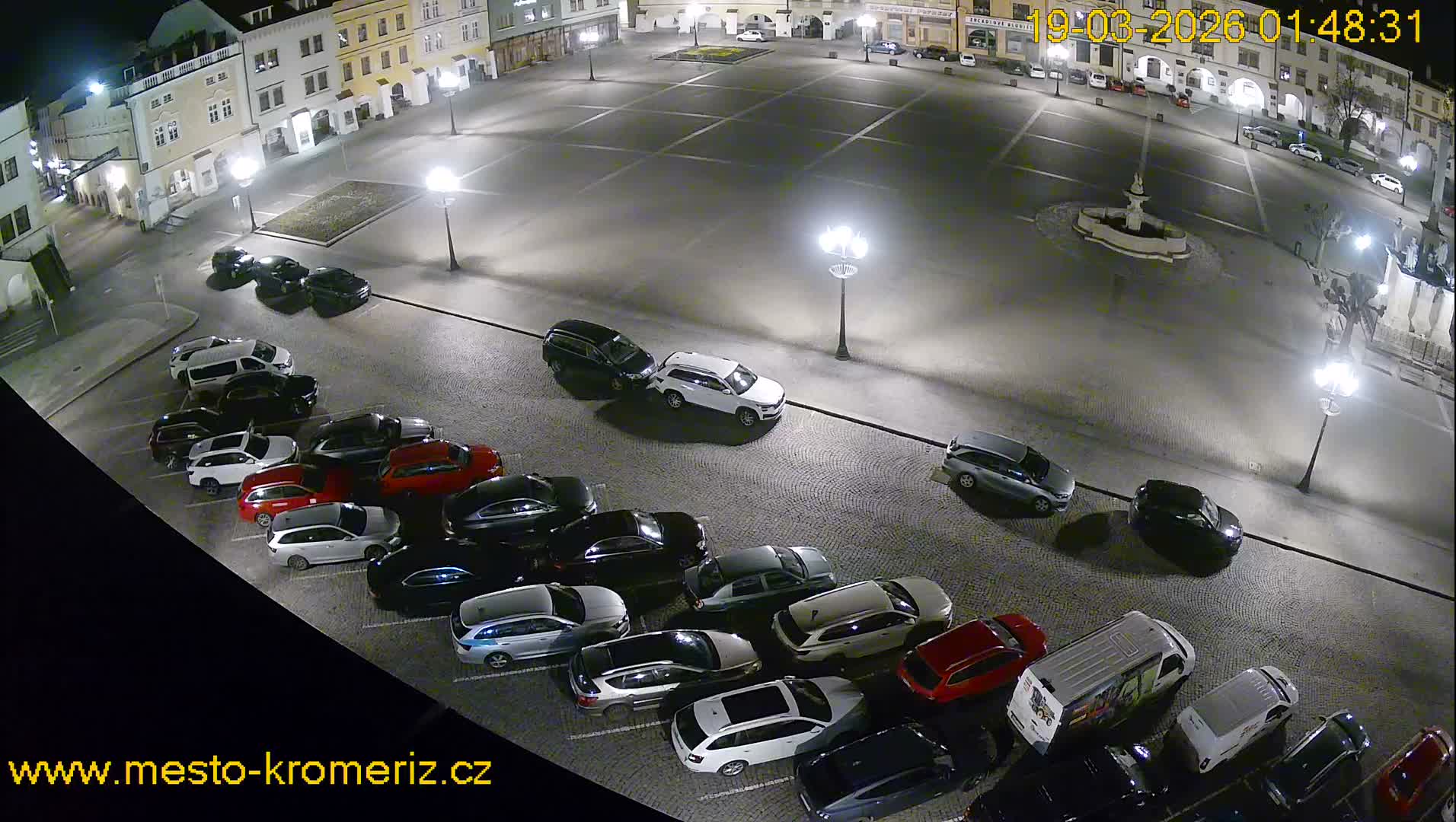 Kroměříž , (Velké náměstí ) Great Square East View Live Cam - Kromeriz, Zlin, Czechia