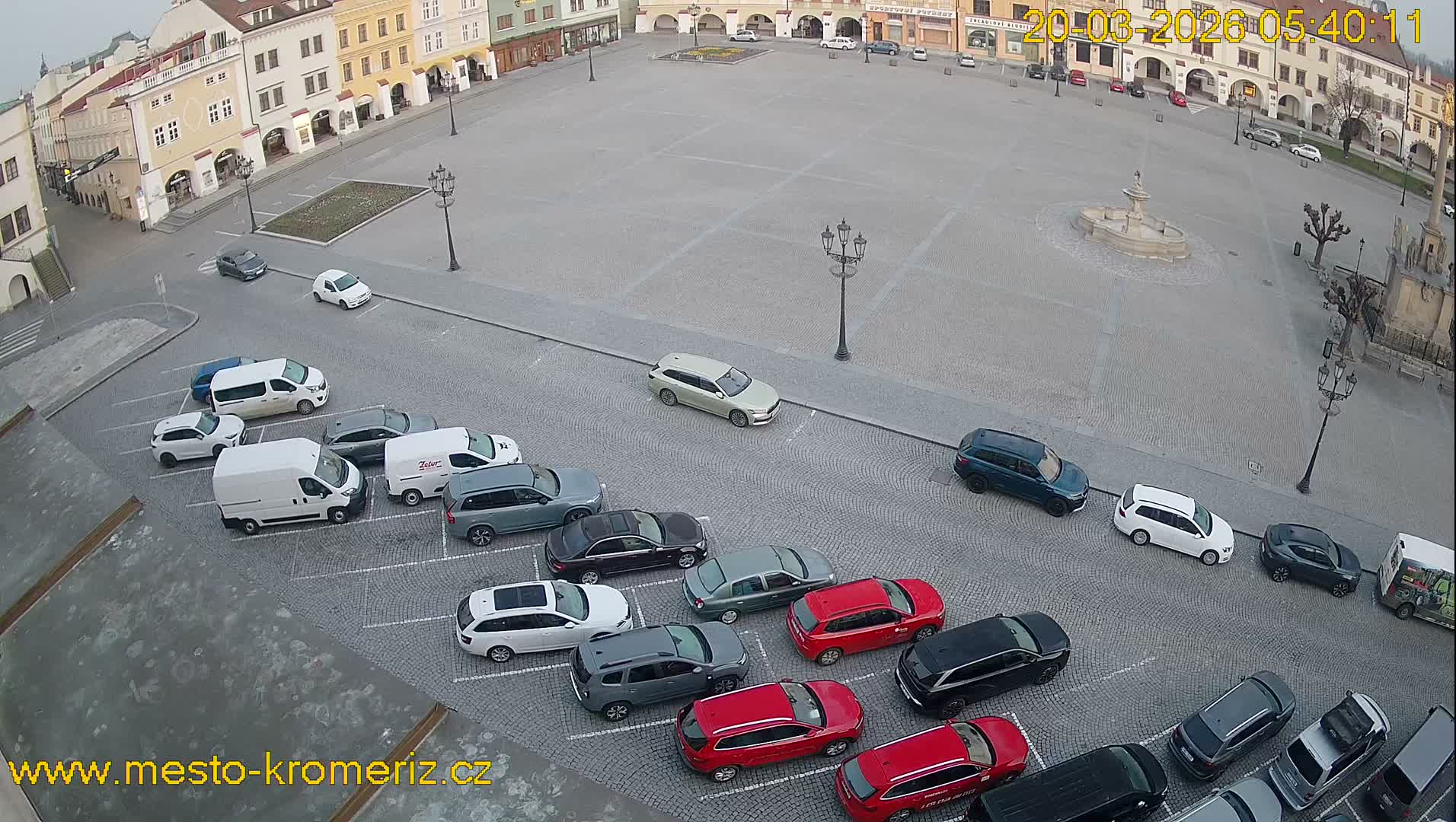 Kroměříž , (Velké náměstí ) Great Square East View Live Cam - Kromeriz, Zlin, Czechia