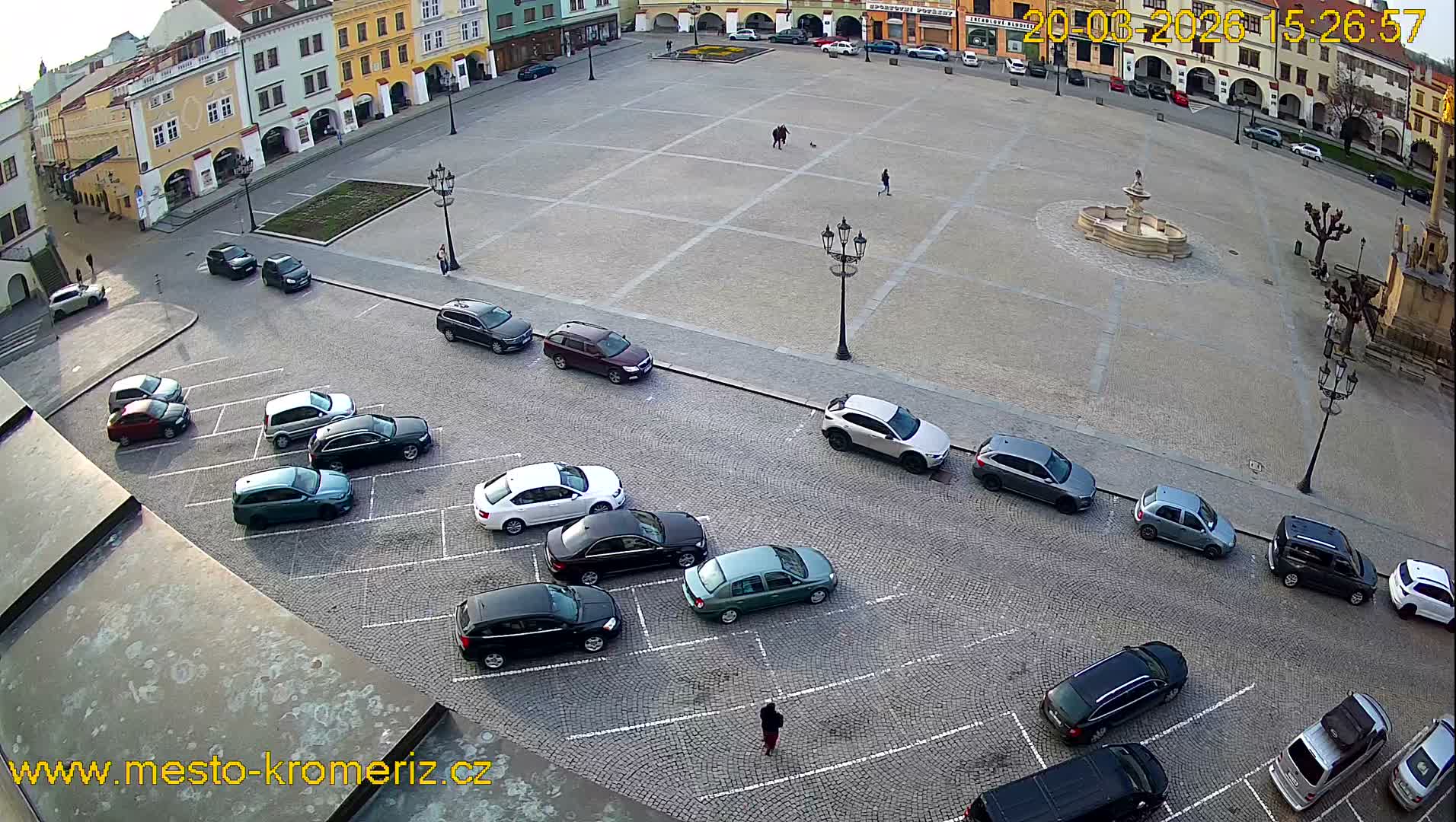 Kroměříž , (Velké náměstí ) Great Square East View Live Cam - Kromeriz, Zlin, Czechia