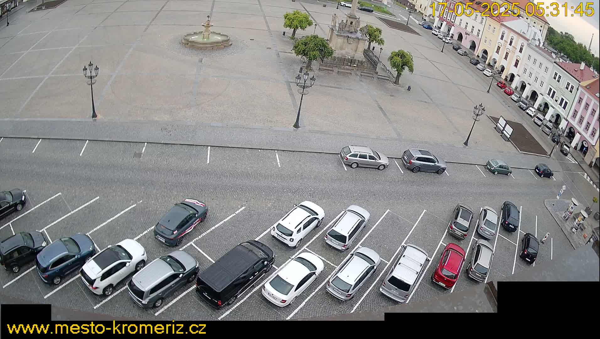 Kroměříž , (Velké náměstí ) Great Square North View Live Cam - Kromeriz, Zlin, Czechia