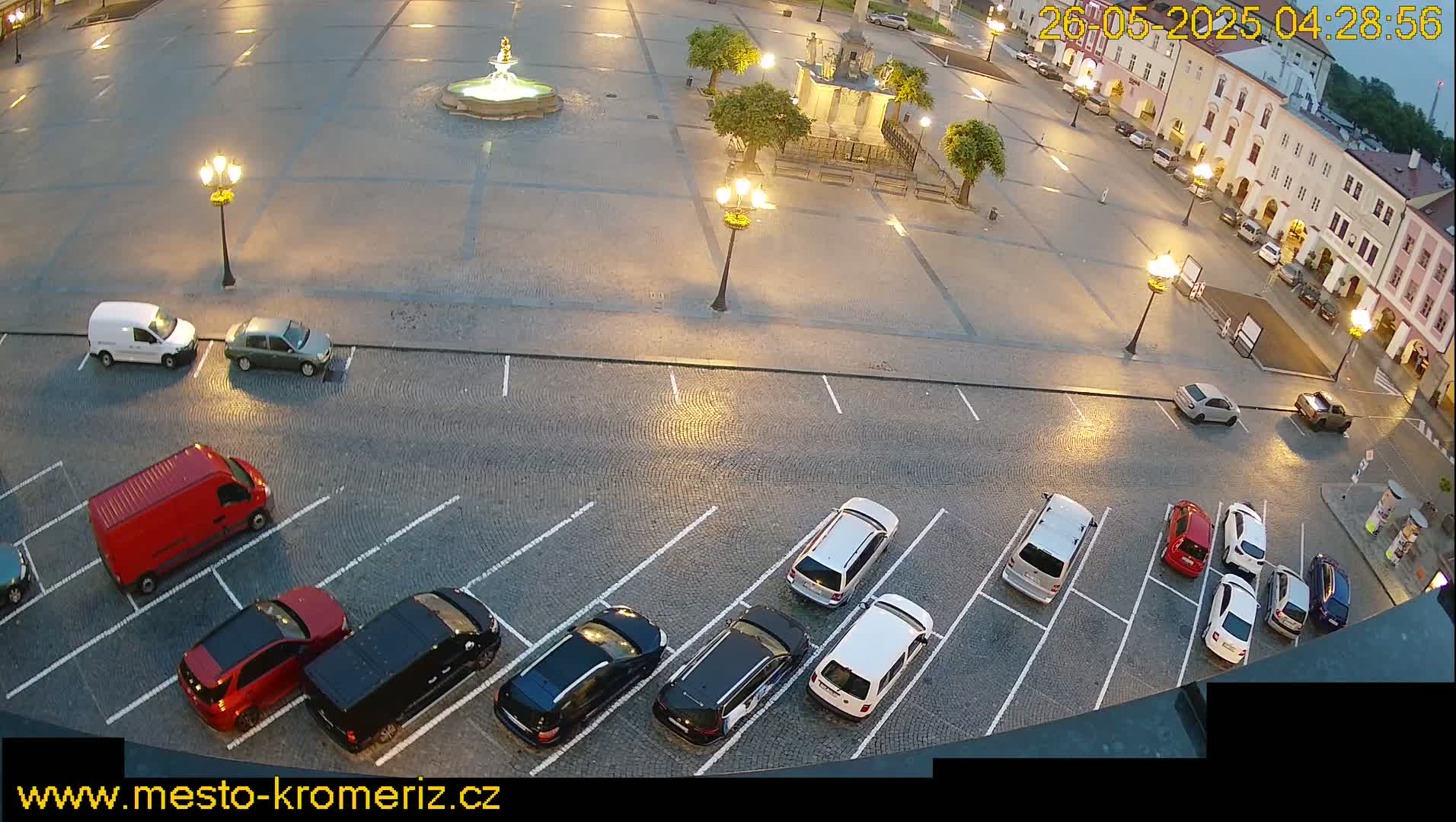 Kroměříž , (Velké náměstí ) Great Square North View Live Cam - Kromeriz, Zlin, Czechia