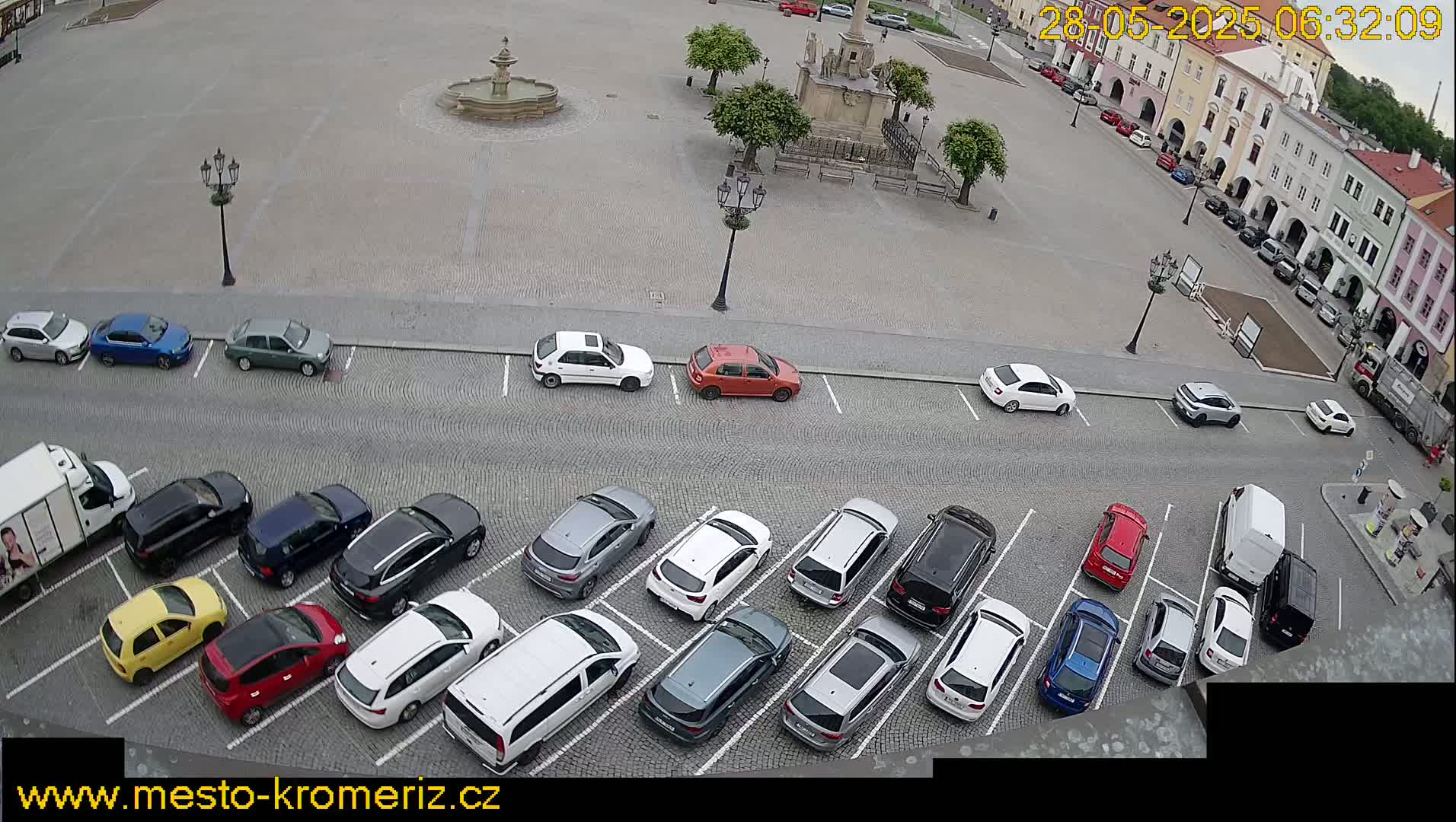 Kroměříž , (Velké náměstí ) Great Square North View Live Cam - Kromeriz, Zlin, Czechia