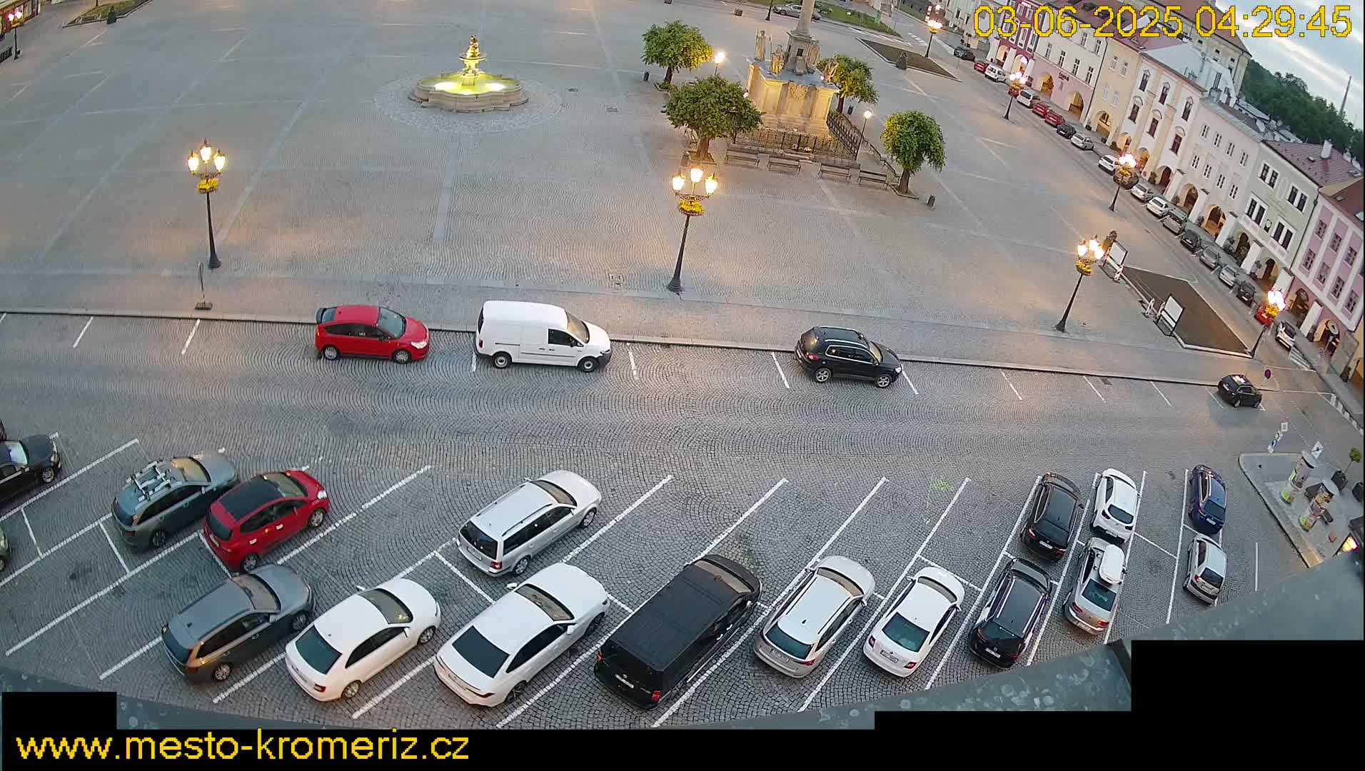Kroměříž , (Velké náměstí ) Great Square North View Live Cam - Kromeriz, Zlin, Czechia