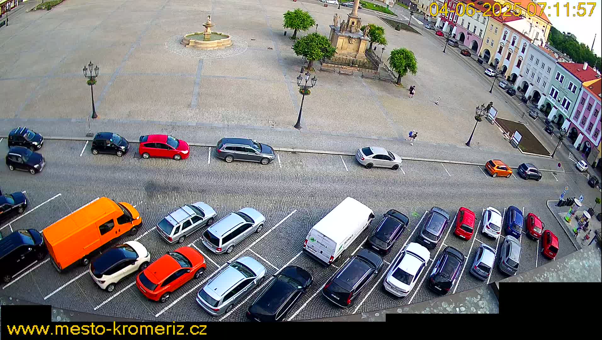 Kroměříž , (Velké náměstí ) Great Square North View Live Cam - Kromeriz, Zlin, Czechia