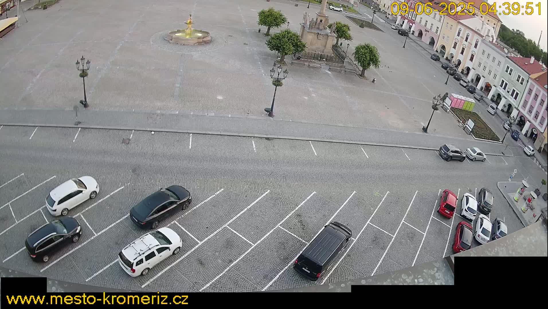 Kroměříž , (Velké náměstí ) Great Square North View Live Cam - Kromeriz, Zlin, Czechia