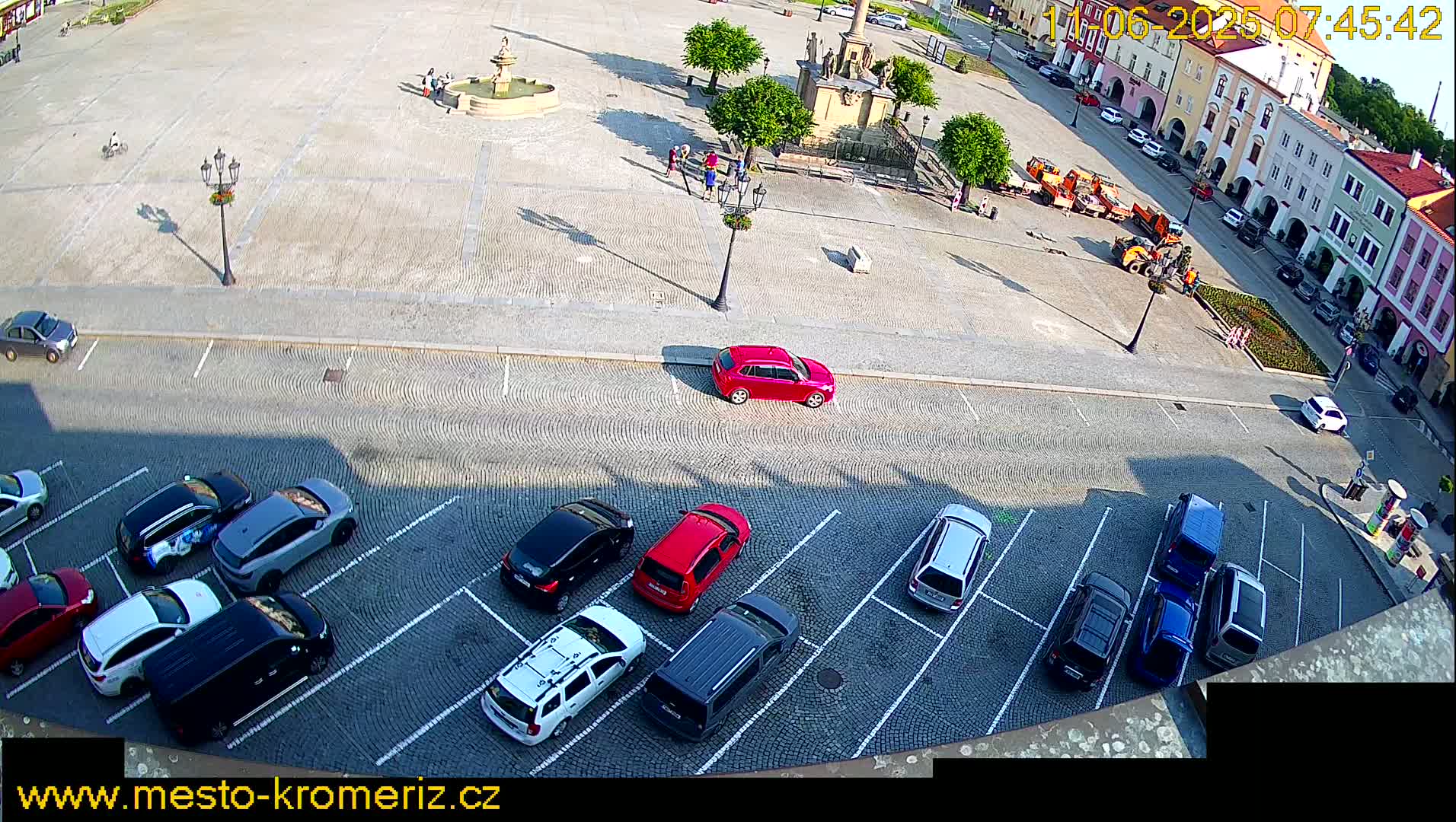 Kroměříž , (Velké náměstí ) Great Square North View Live Cam - Kromeriz, Zlin, Czechia