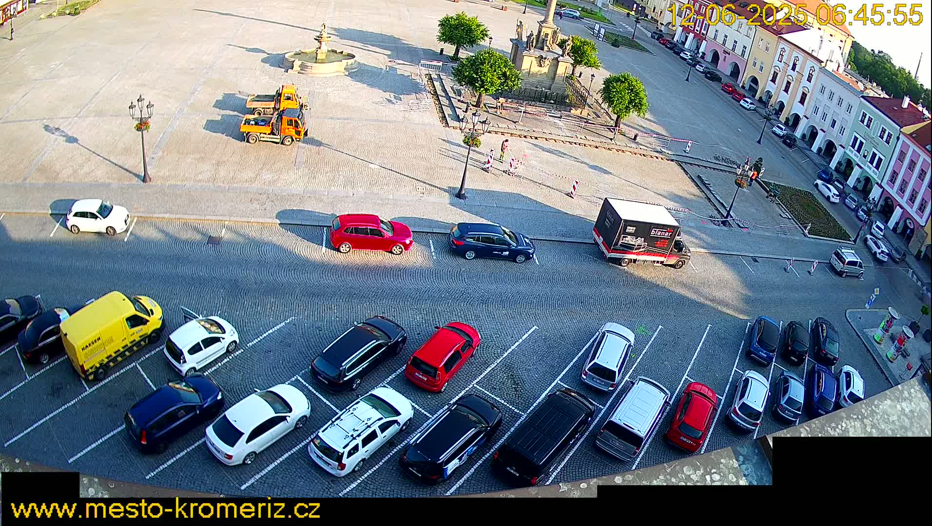 Kroměříž , (Velké náměstí ) Great Square North View Live Cam - Kromeriz, Zlin, Czechia