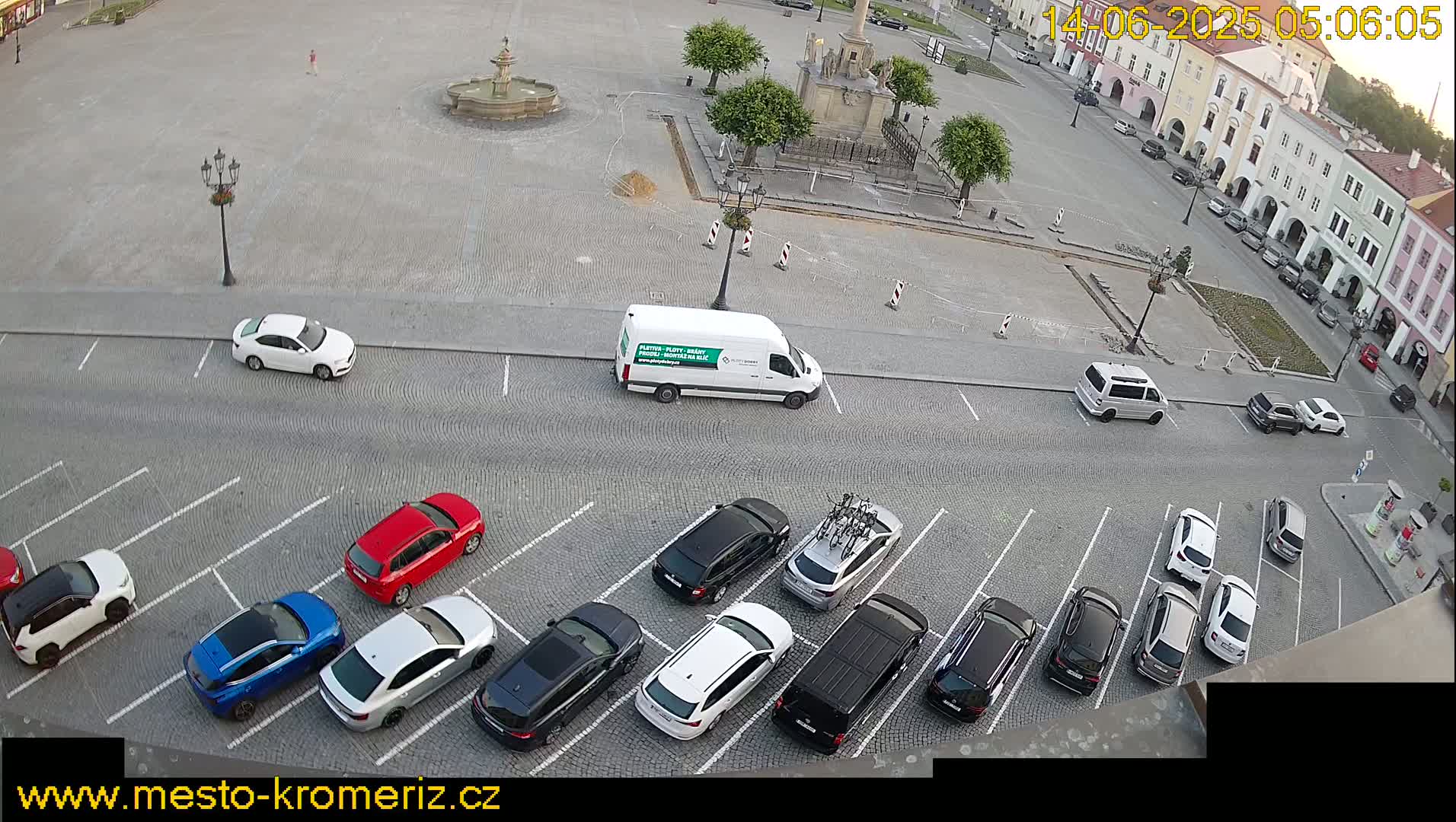 Kroměříž , (Velké náměstí ) Great Square North View Live Cam - Kromeriz, Zlin, Czechia