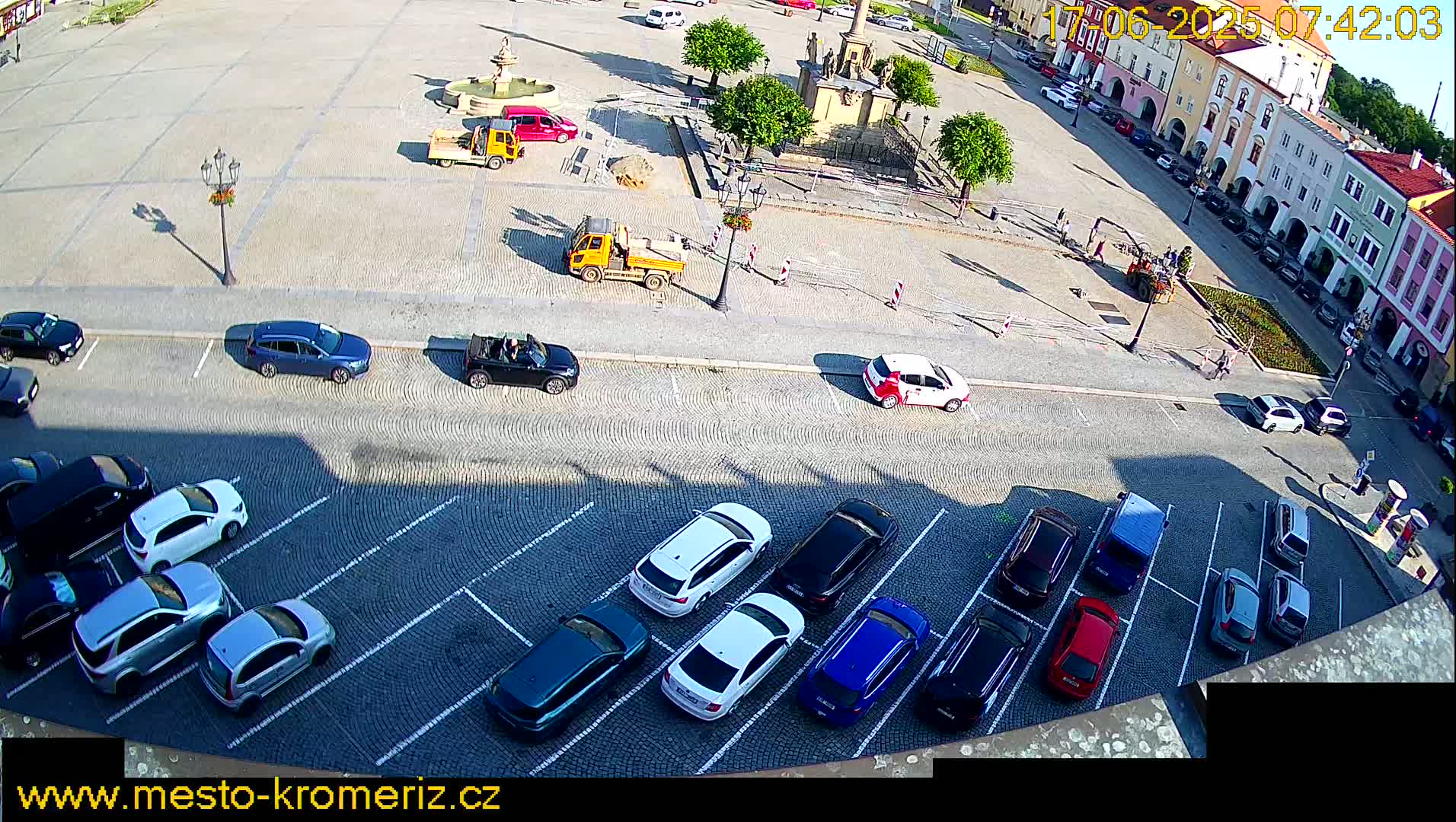 Kroměříž , (Velké náměstí ) Great Square North View Live Cam - Kromeriz, Zlin, Czechia