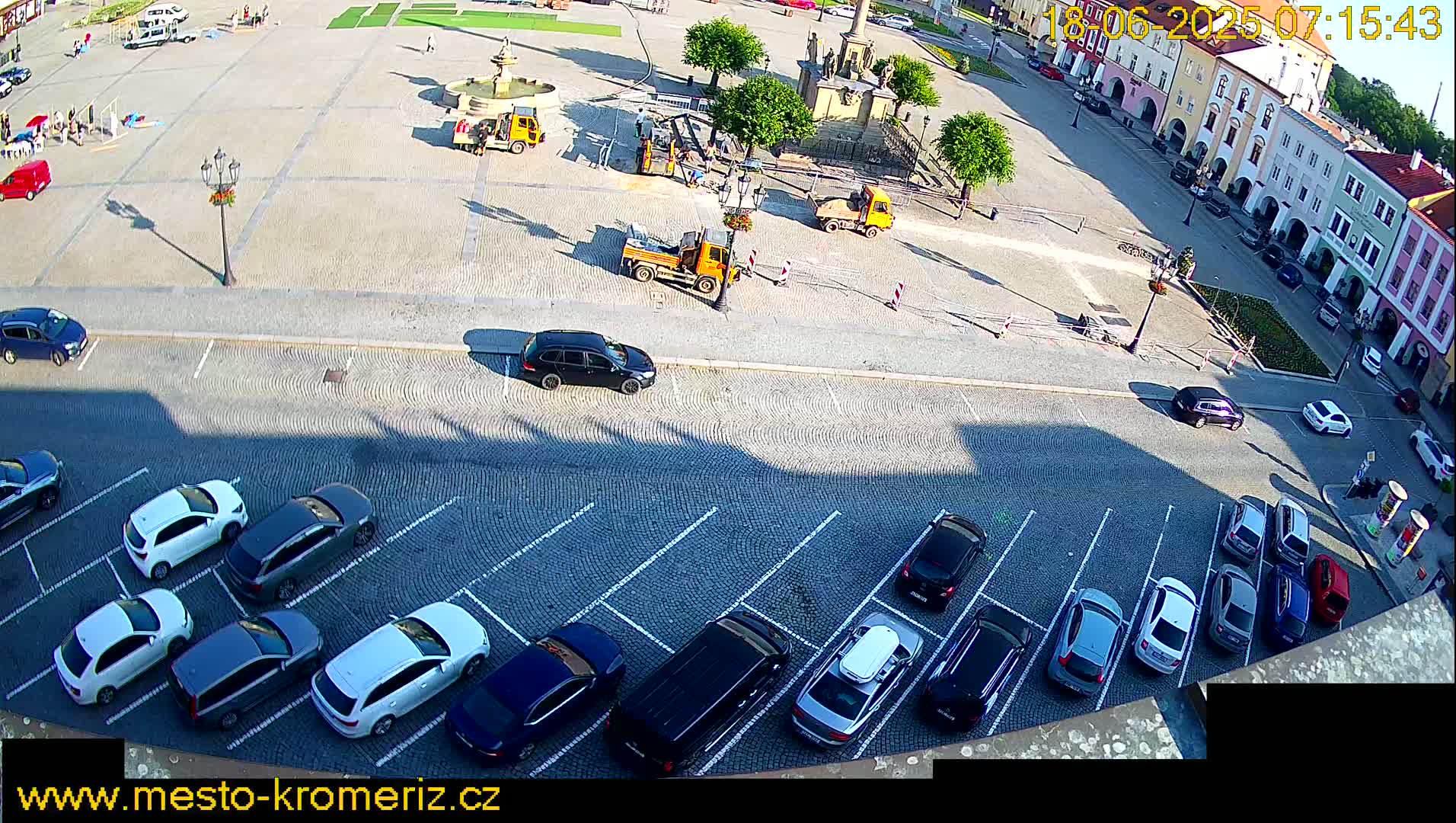 Kroměříž , (Velké náměstí ) Great Square North View Live Cam - Kromeriz, Zlin, Czechia