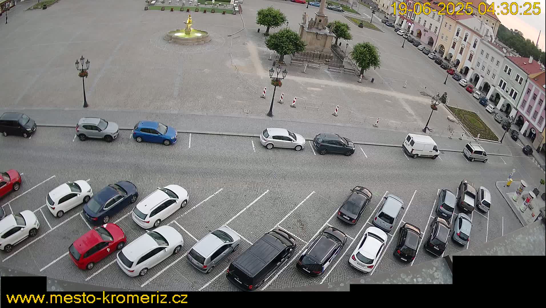 Kroměříž , (Velké náměstí ) Great Square North View Live Cam - Kromeriz, Zlin, Czechia