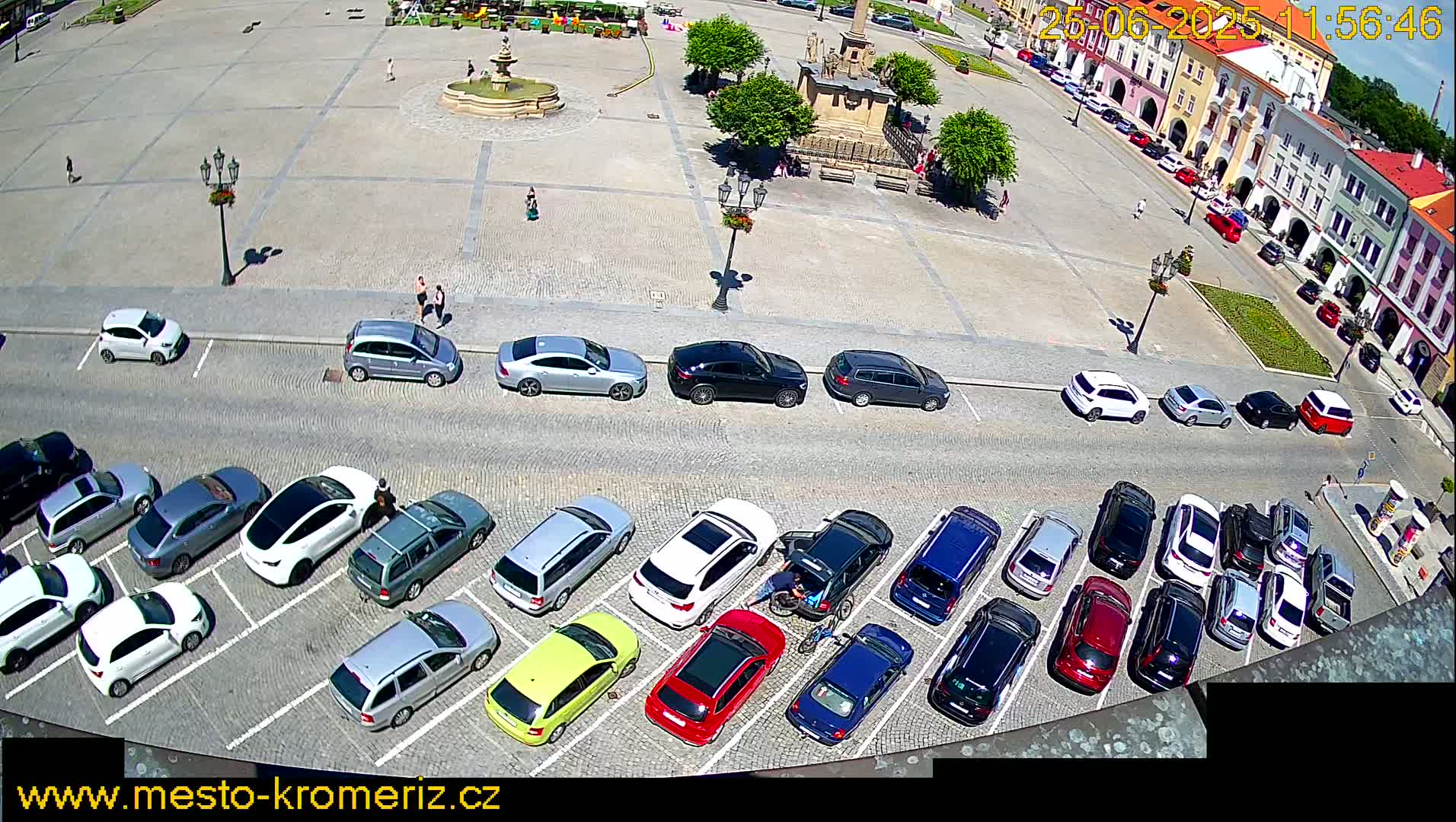 Kroměříž , (Velké náměstí ) Great Square North View Live Cam - Kromeriz, Zlin, Czechia