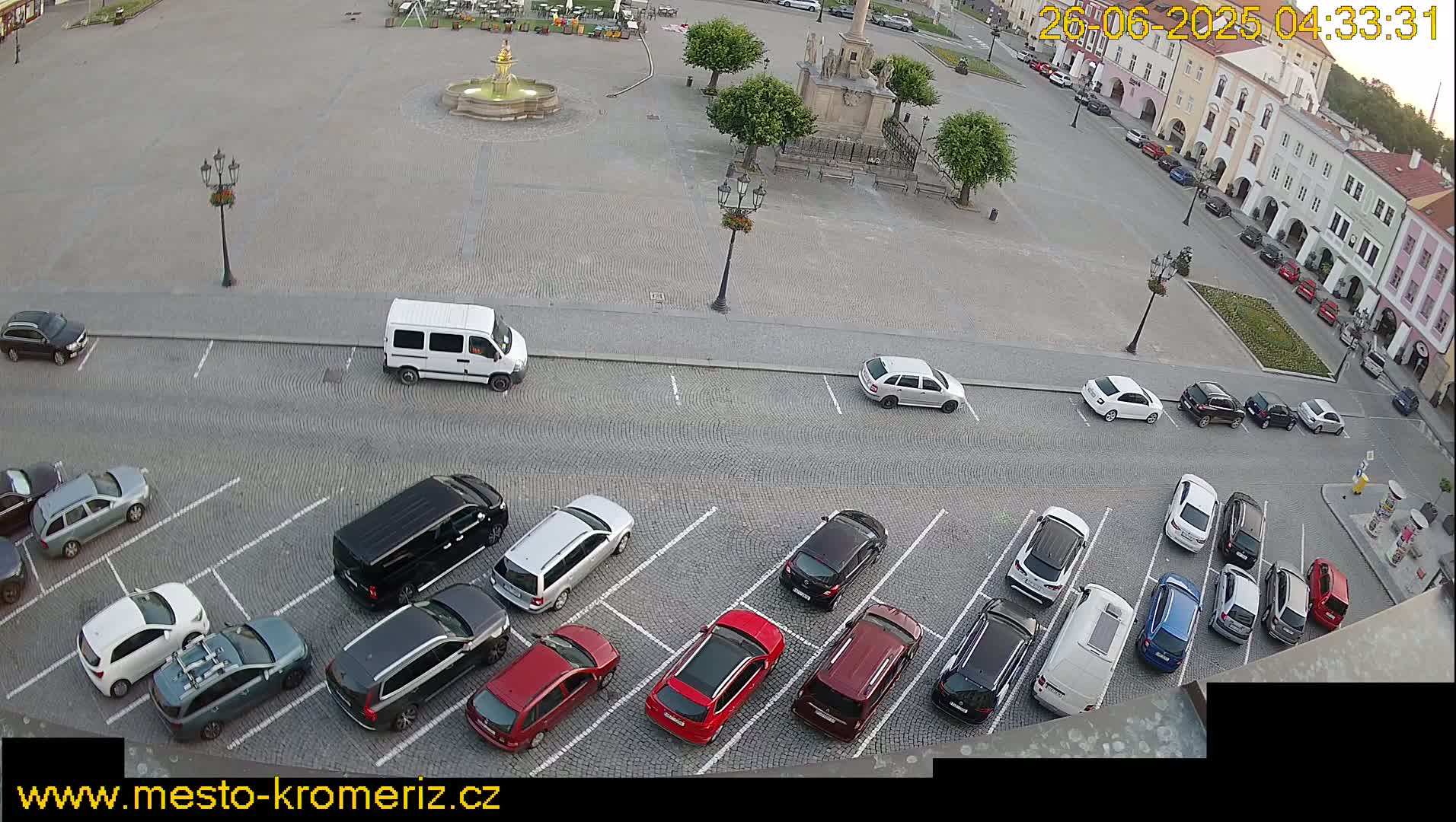 Kroměříž , (Velké náměstí ) Great Square North View Live Cam - Kromeriz, Zlin, Czechia
