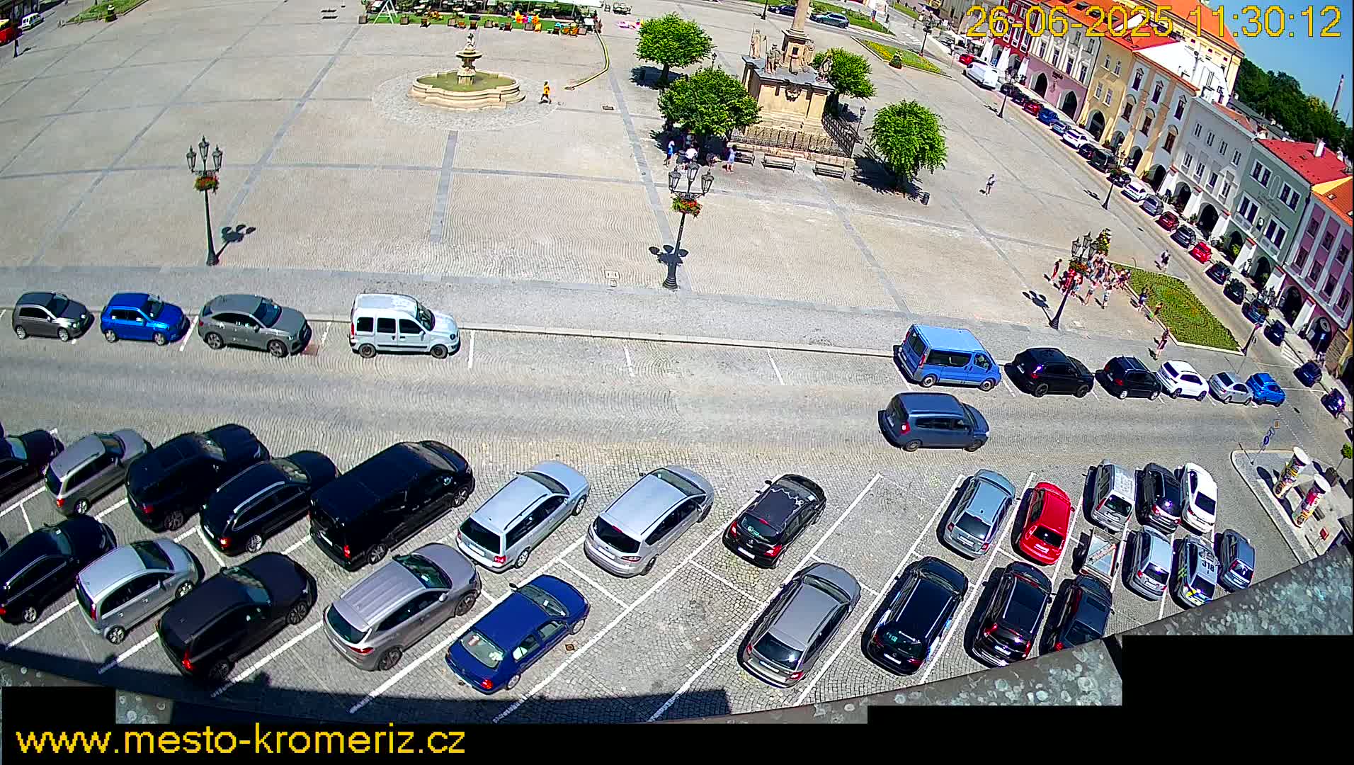 Kroměříž , (Velké náměstí ) Great Square North View Live Cam - Kromeriz, Zlin, Czechia