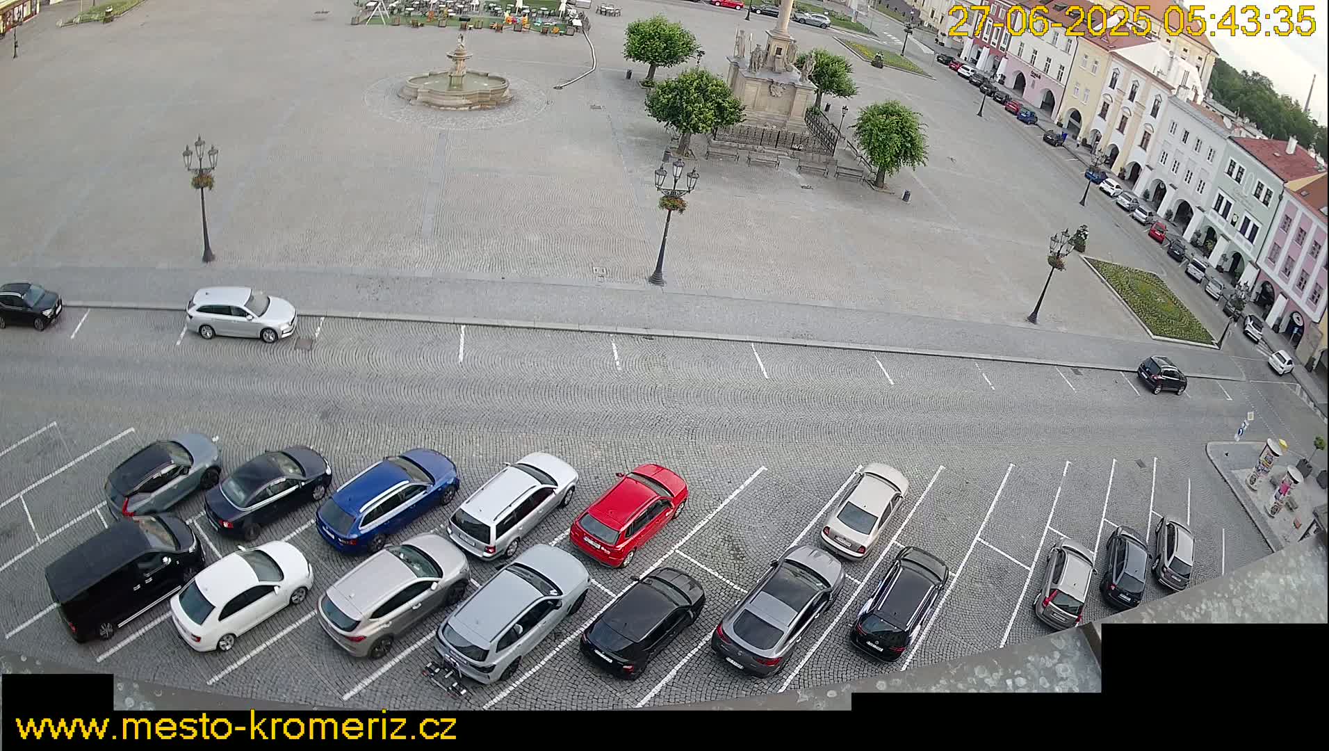 Kroměříž , (Velké náměstí ) Great Square North View Live Cam - Kromeriz, Zlin, Czechia