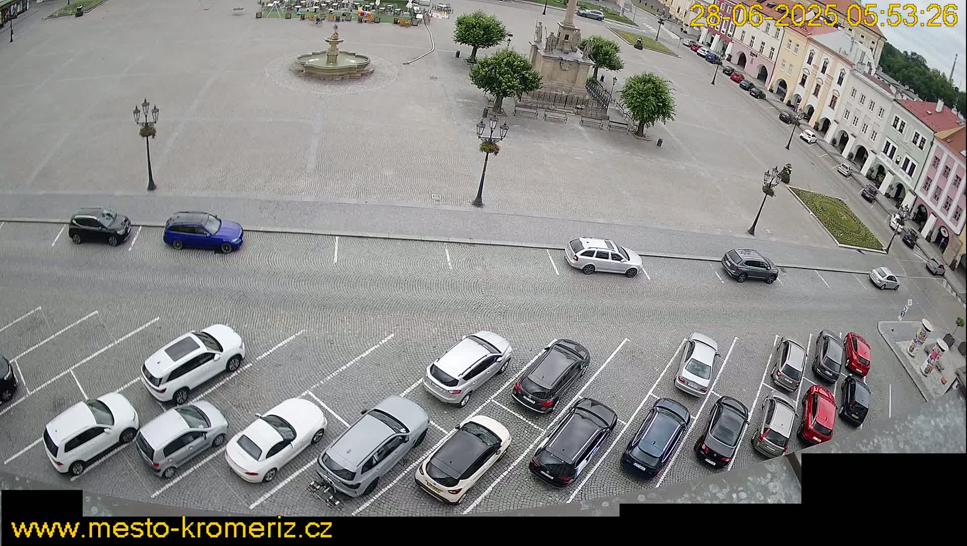 Kroměříž , (Velké náměstí ) Great Square North View Live Cam - Kromeriz, Zlin, Czechia