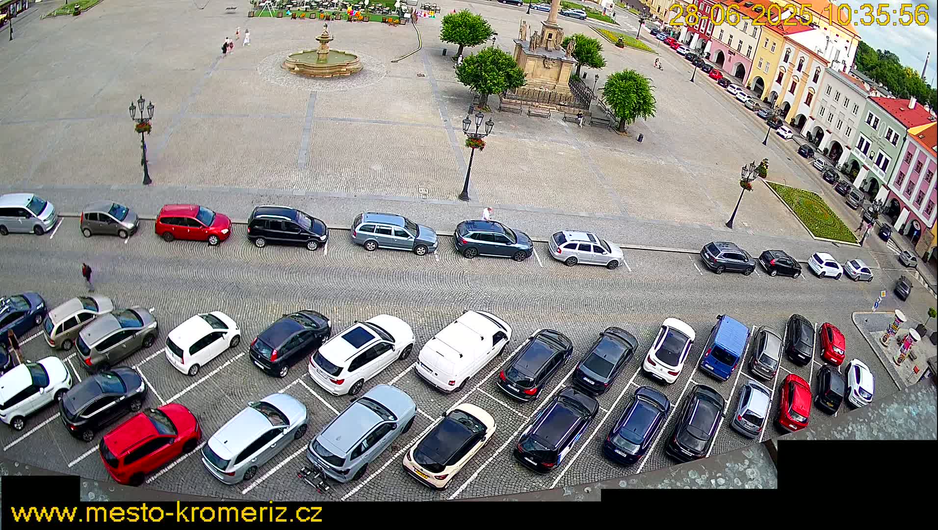 Kroměříž , (Velké náměstí ) Great Square North View Live Cam - Kromeriz, Zlin, Czechia