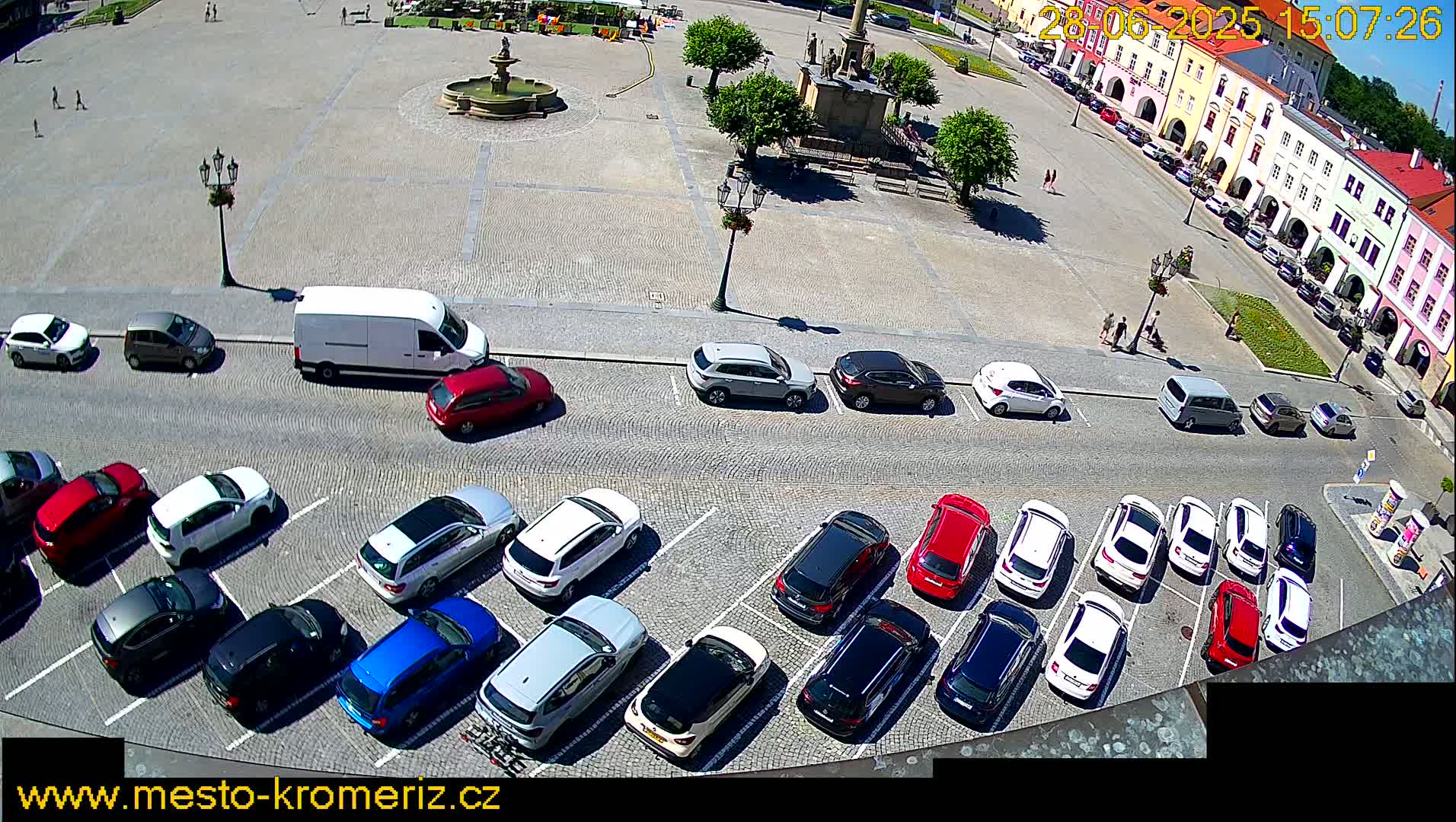 Kroměříž , (Velké náměstí ) Great Square North View Live Cam - Kromeriz, Zlin, Czechia