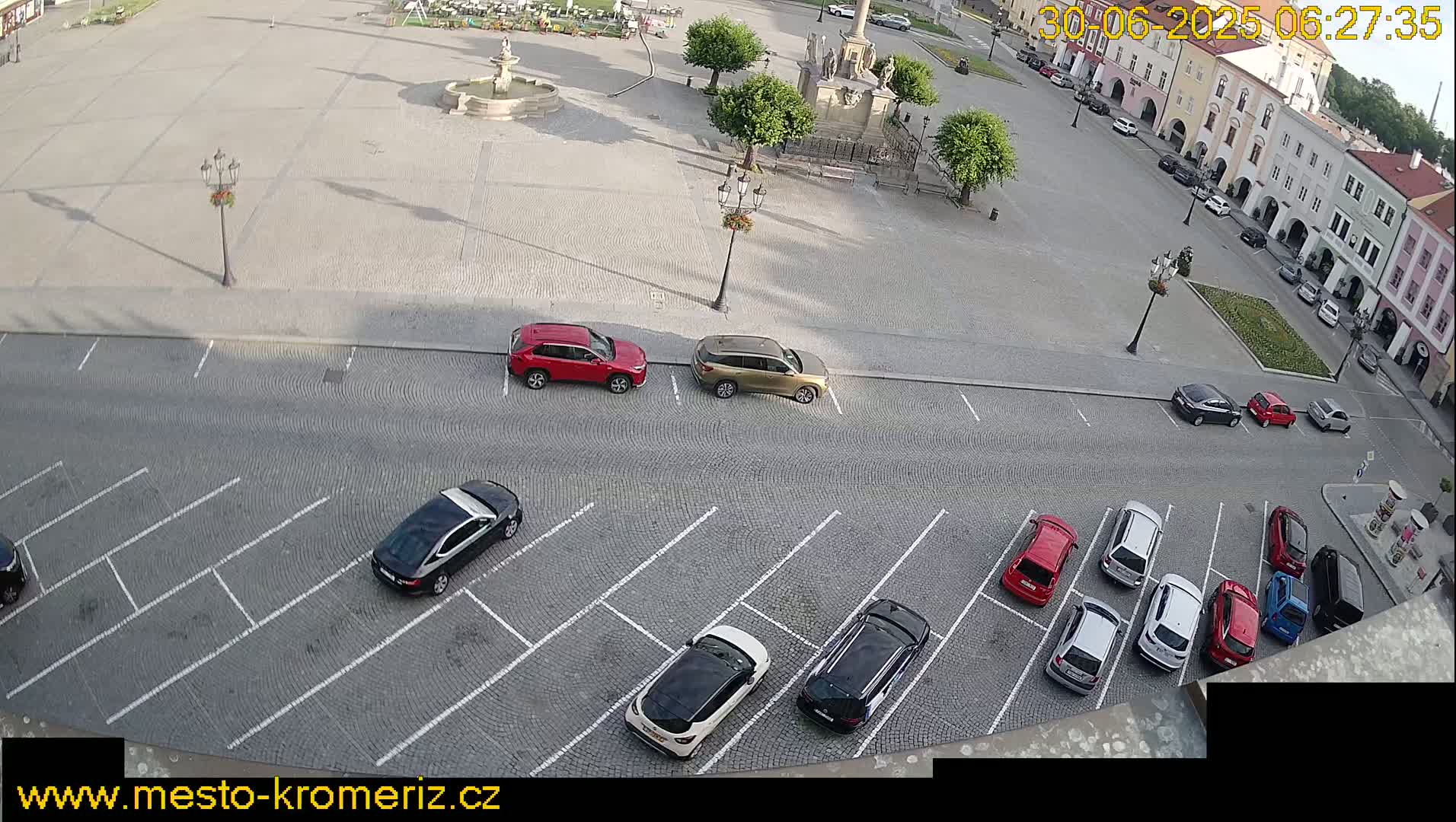 Kroměříž , (Velké náměstí ) Great Square North View Live Cam - Kromeriz, Zlin, Czechia