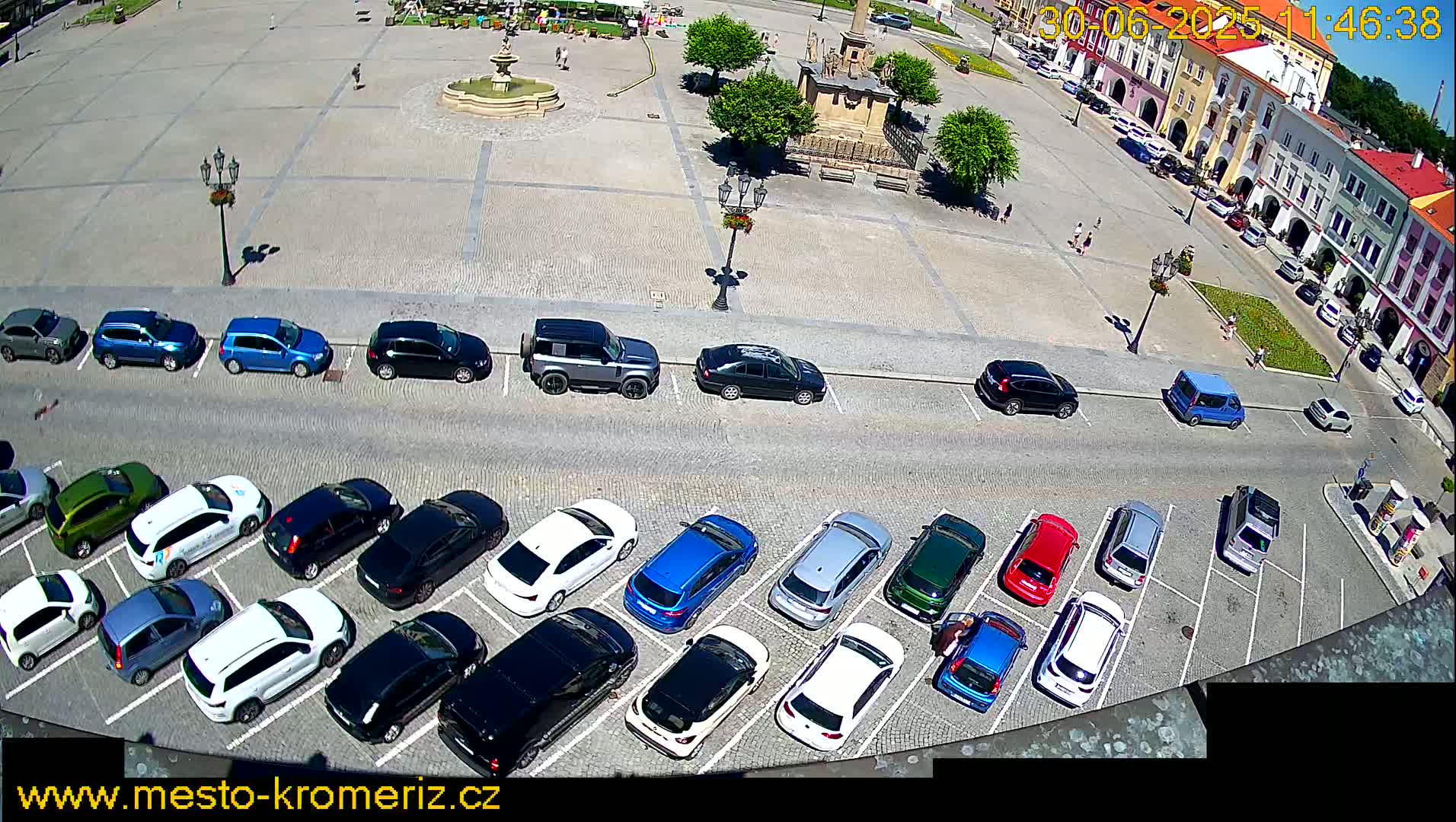 Kroměříž , (Velké náměstí ) Great Square North View Live Cam - Kromeriz, Zlin, Czechia
