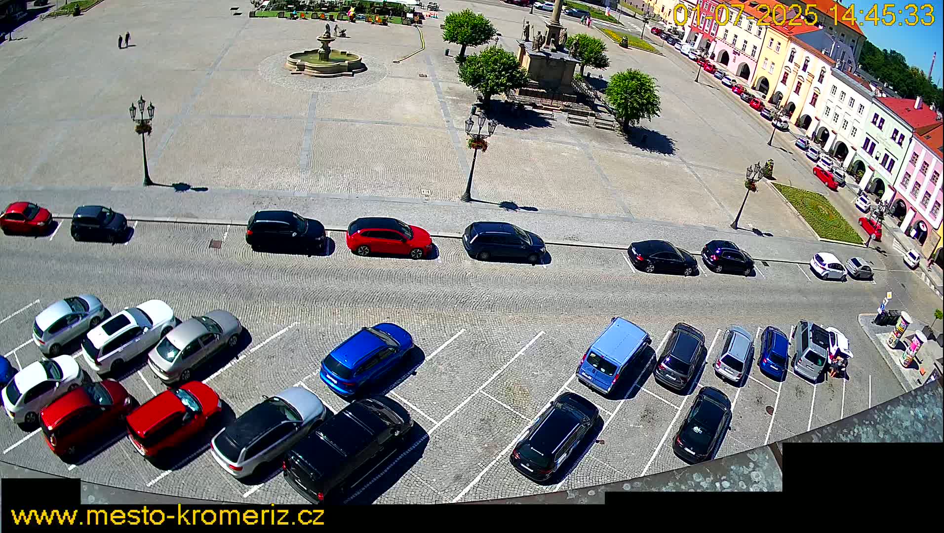 Kroměříž , (Velké náměstí ) Great Square North View Live Cam - Kromeriz, Zlin, Czechia