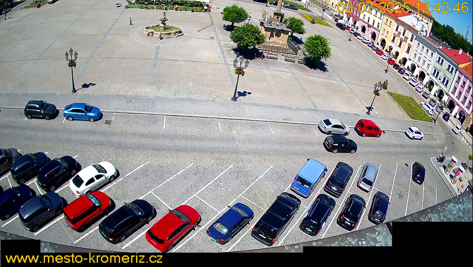 Kroměříž , (Velké náměstí ) Great Square North View Live Cam - Kromeriz, Zlin, Czechia