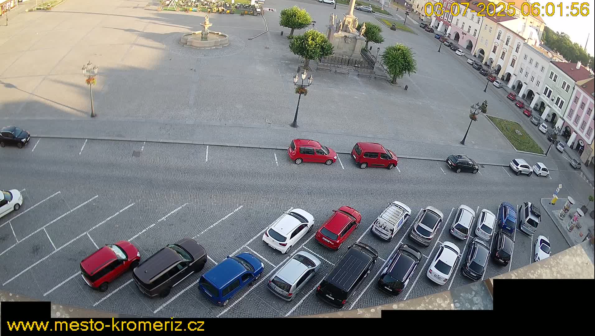 Kroměříž , (Velké náměstí ) Great Square North View Live Cam - Kromeriz, Zlin, Czechia