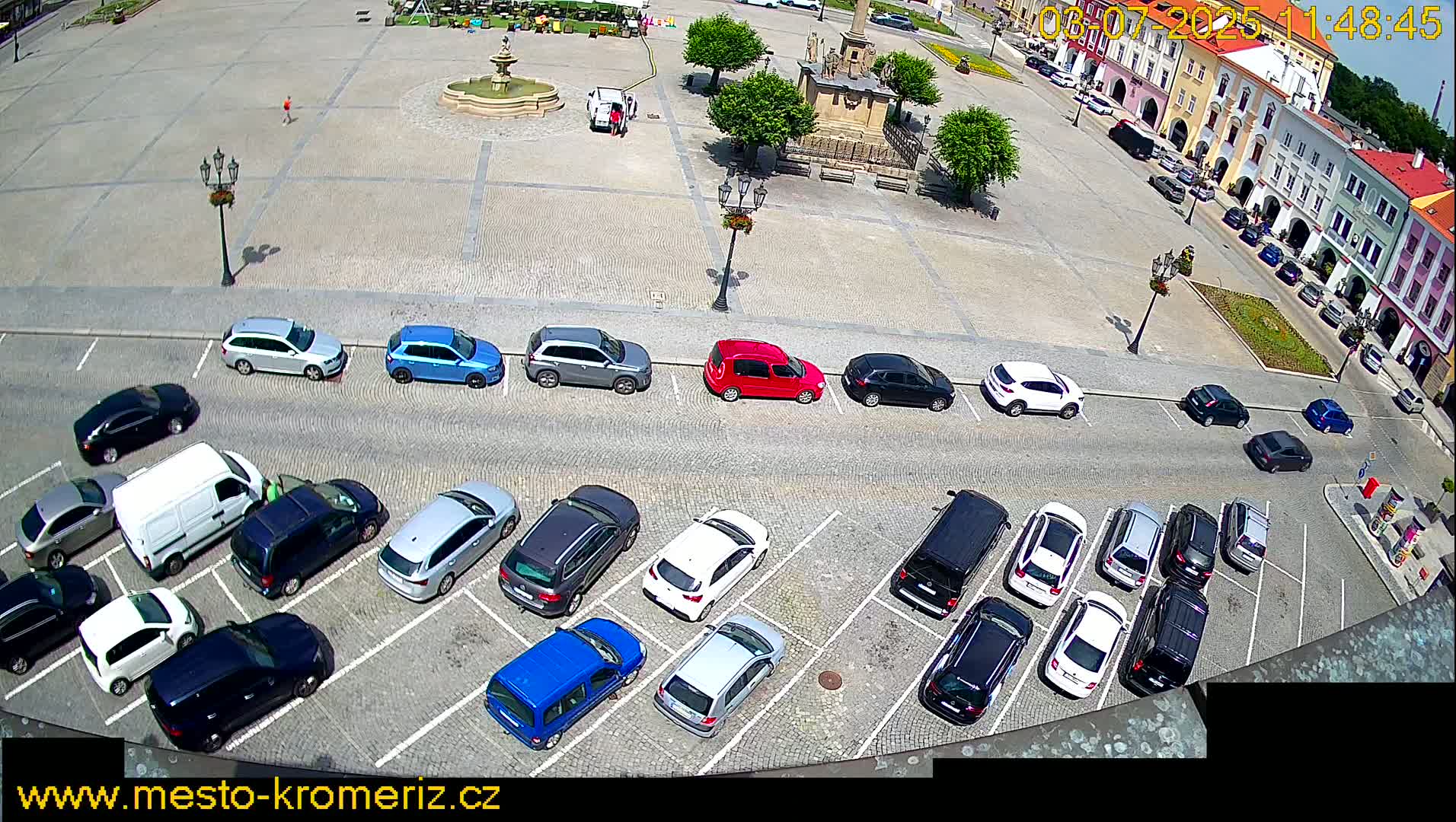 Kroměříž , (Velké náměstí ) Great Square North View Live Cam - Kromeriz, Zlin, Czechia