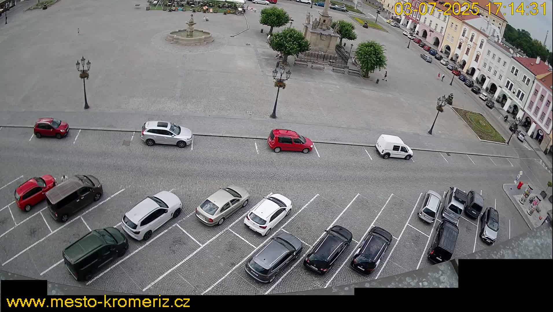 Kroměříž , (Velké náměstí ) Great Square North View Live Cam - Kromeriz, Zlin, Czechia