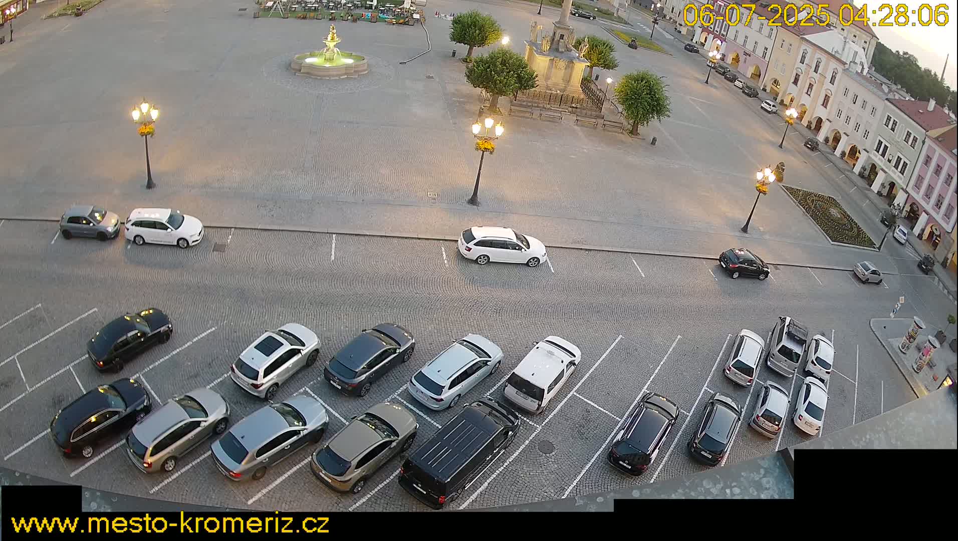 Kroměříž , (Velké náměstí ) Great Square North View Live Cam - Kromeriz, Zlin, Czechia