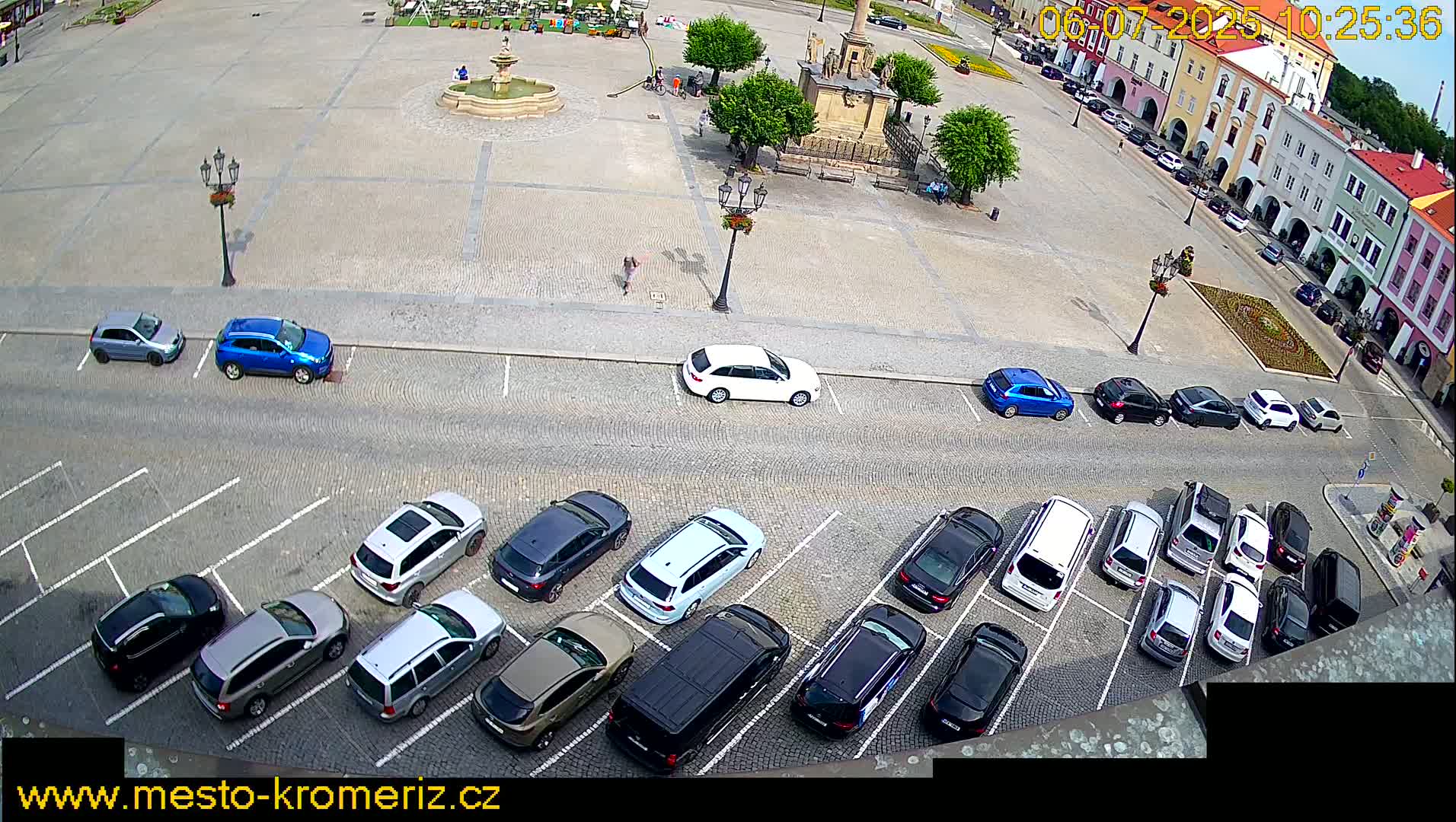Kroměříž , (Velké náměstí ) Great Square North View Live Cam - Kromeriz, Zlin, Czechia