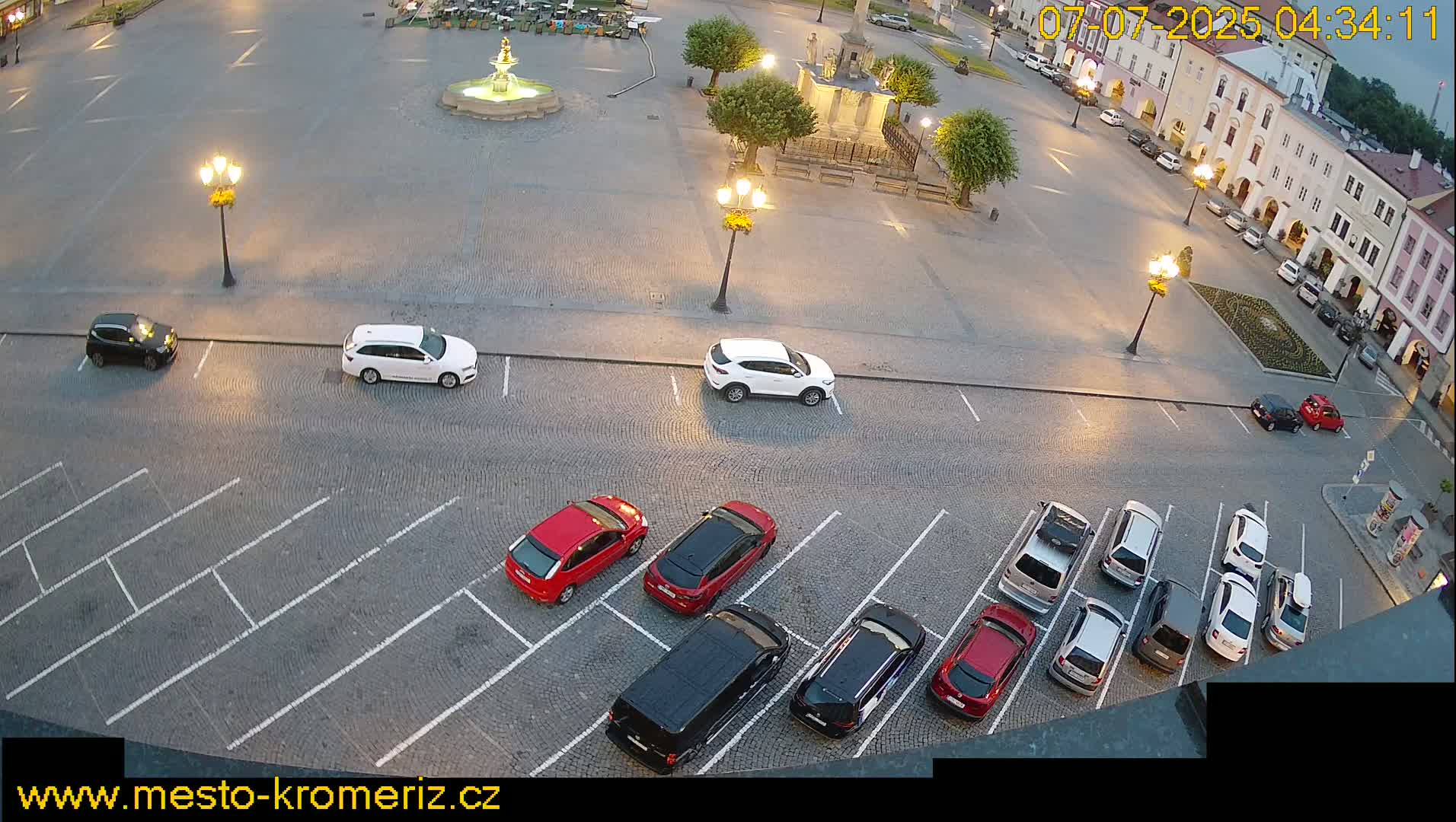 Kroměříž , (Velké náměstí ) Great Square North View Live Cam - Kromeriz, Zlin, Czechia